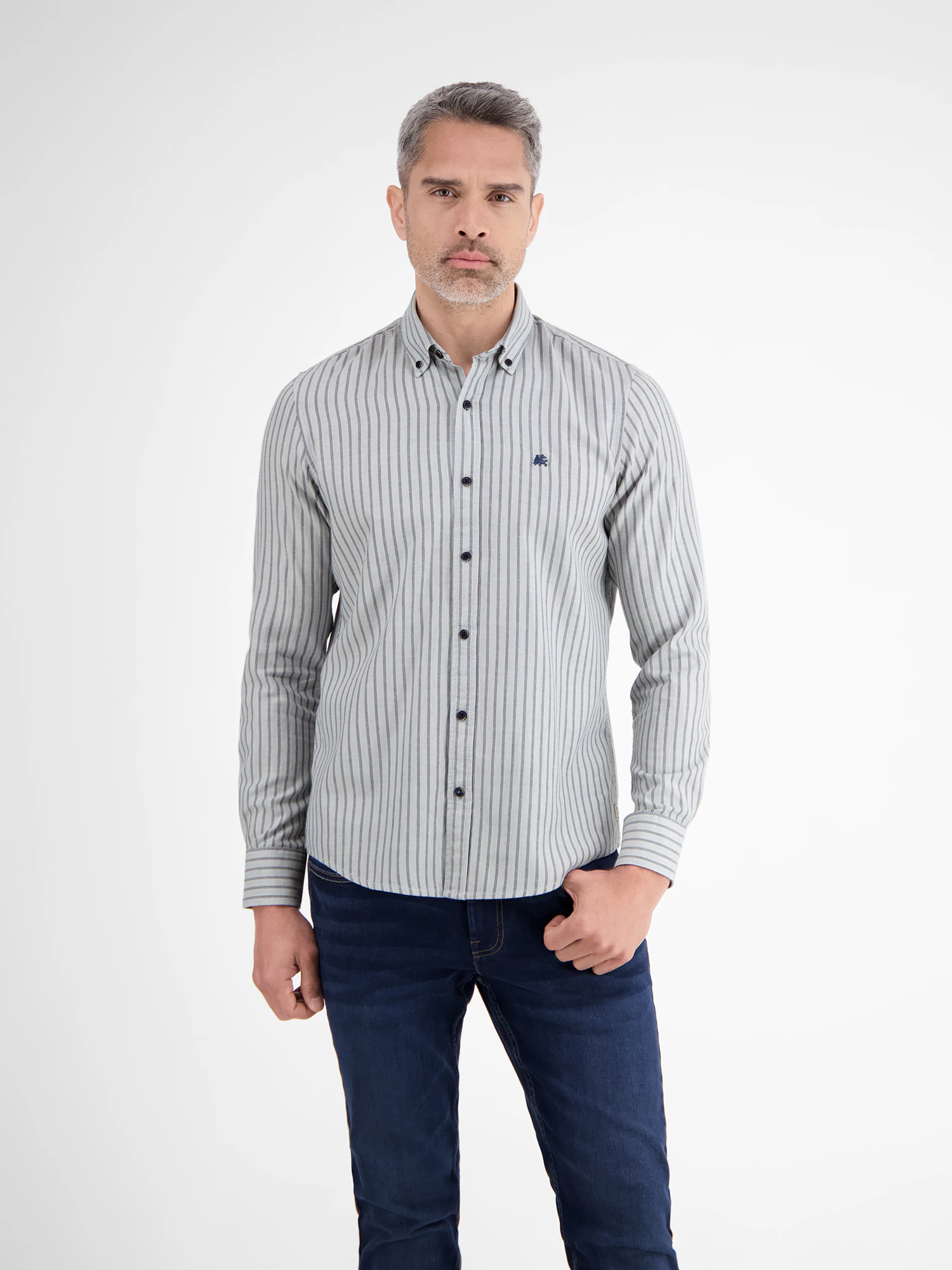LERROS Langarmhemd "LERROS Gestreiftes Herren Langarmhemd" günstig online kaufen