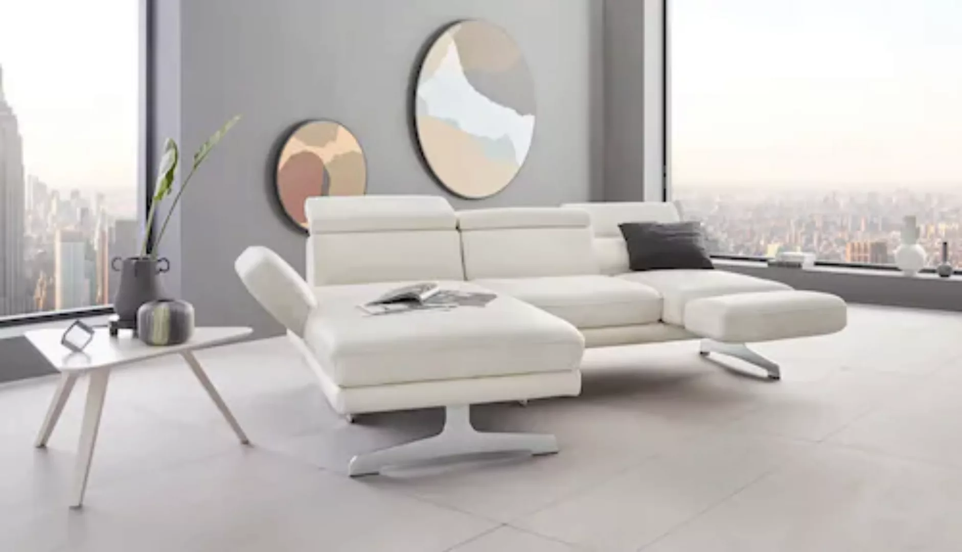 Places of Style Ecksofa "Amantea L-Form", mit Arm- und Kopfteilverstellung, günstig online kaufen