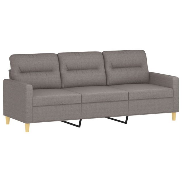 vidaXL Sofa, 3-Sitzer-Sofa Taupe 180 cm Stoff günstig online kaufen