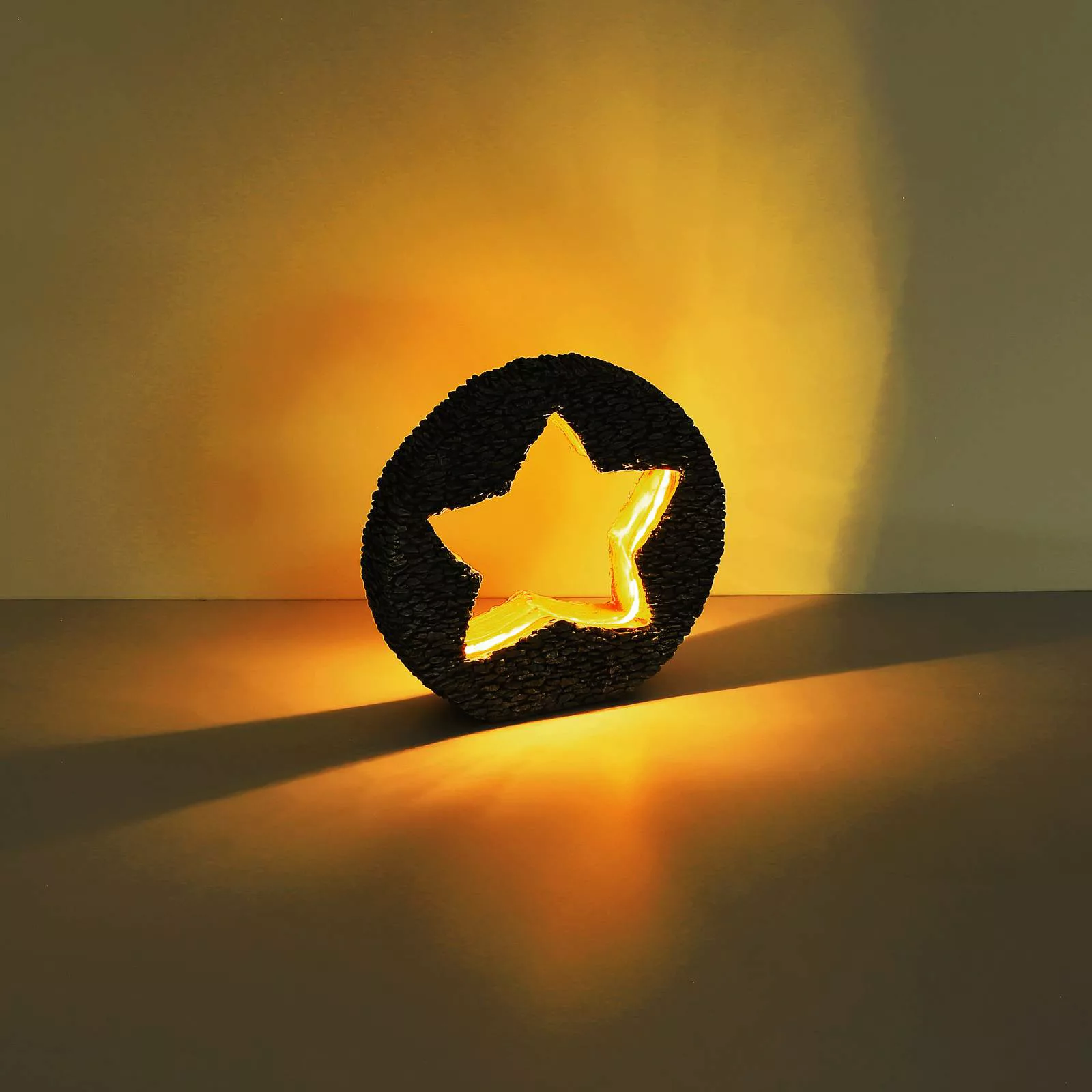 LED-Deko-Solarleuchte 36524 steingrau gold, Stern günstig online kaufen