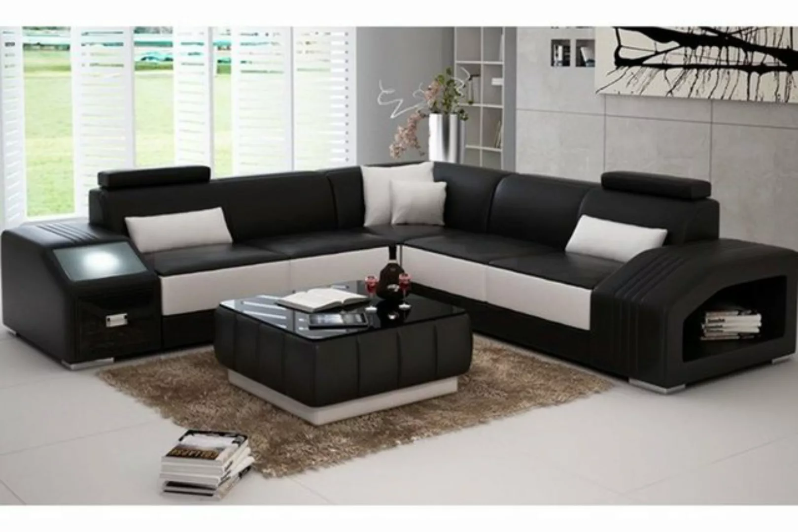 JVmoebel Ecksofa, Ledersofa L-Form Couch Möbel Wohnlandschaft Ecksofa günstig online kaufen