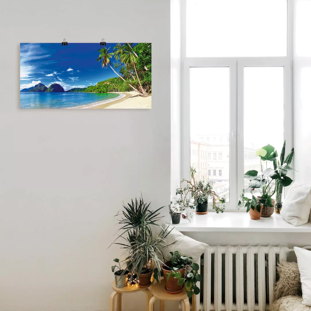 Artland Wandbild »Paradies«, Küste, (1 St.), als Leinwandbild, Poster, Wand günstig online kaufen