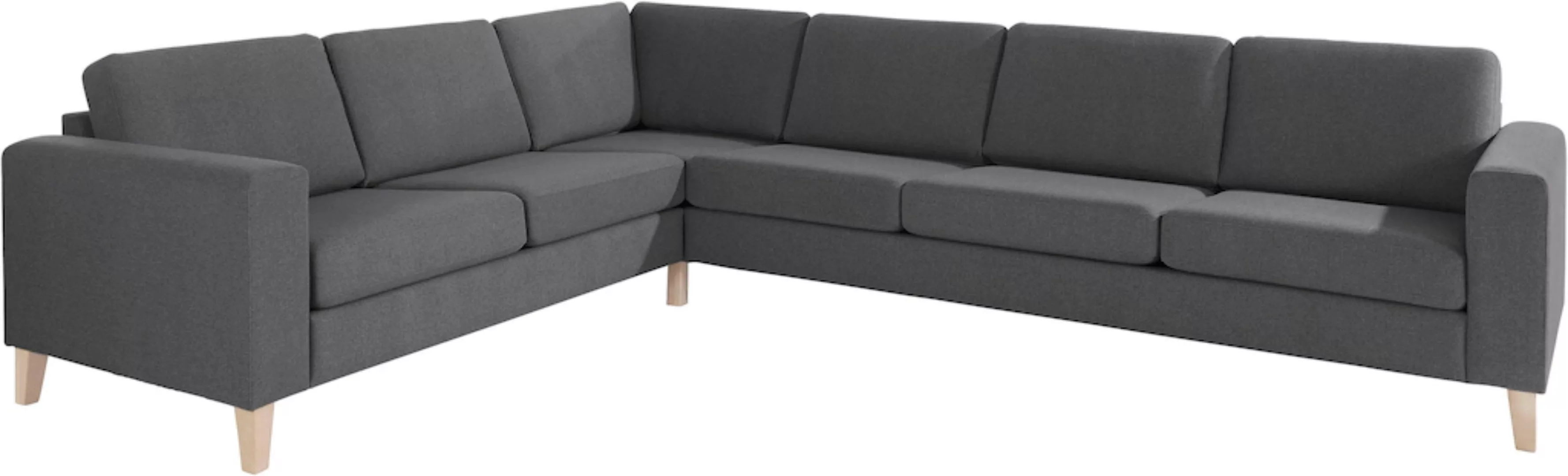 ATLANTIC home collection Ecksofa "Terra L-Form", mit Wellenunterfederung, l günstig online kaufen