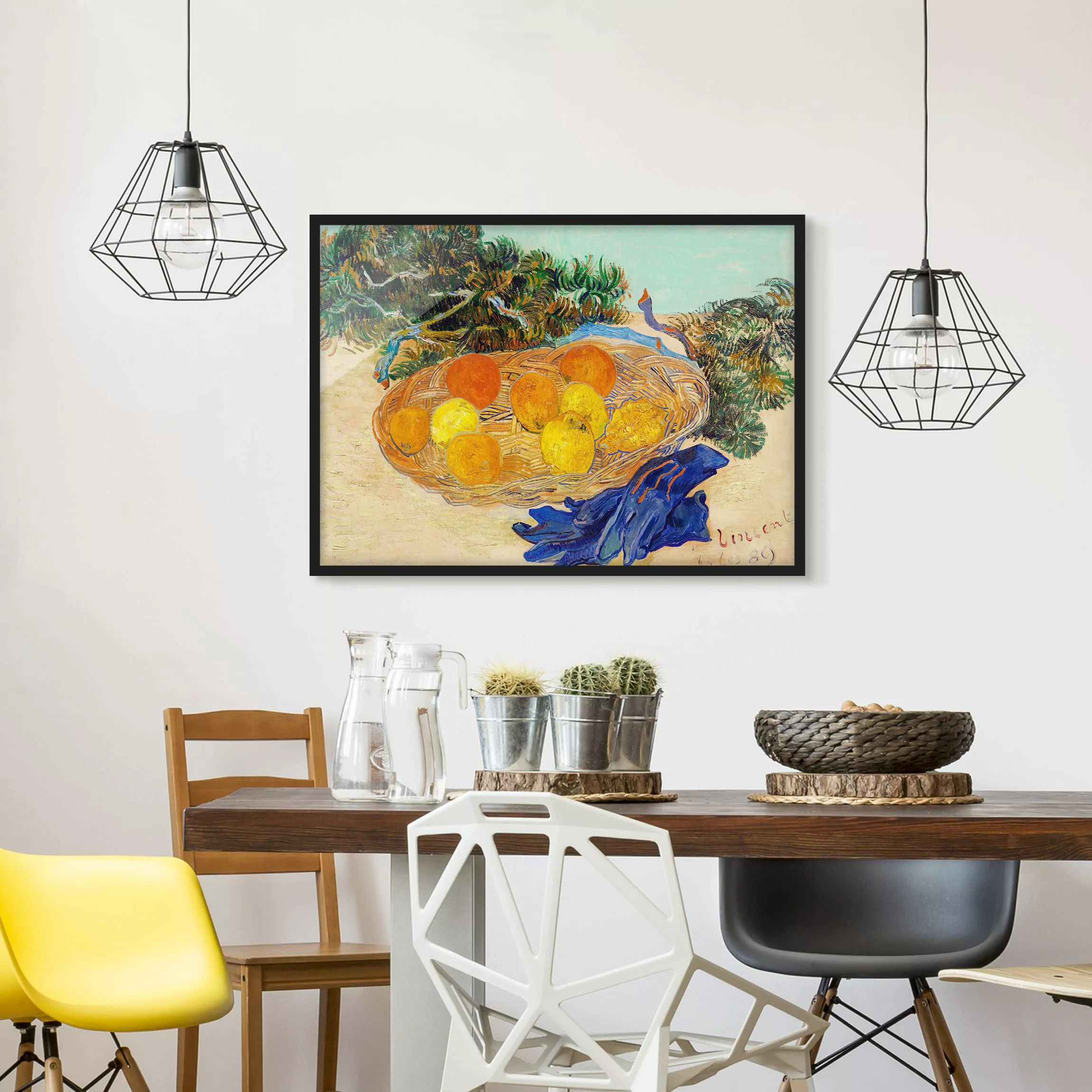 Bild mit Rahmen Van Gogh - Stillleben mit Orangen günstig online kaufen