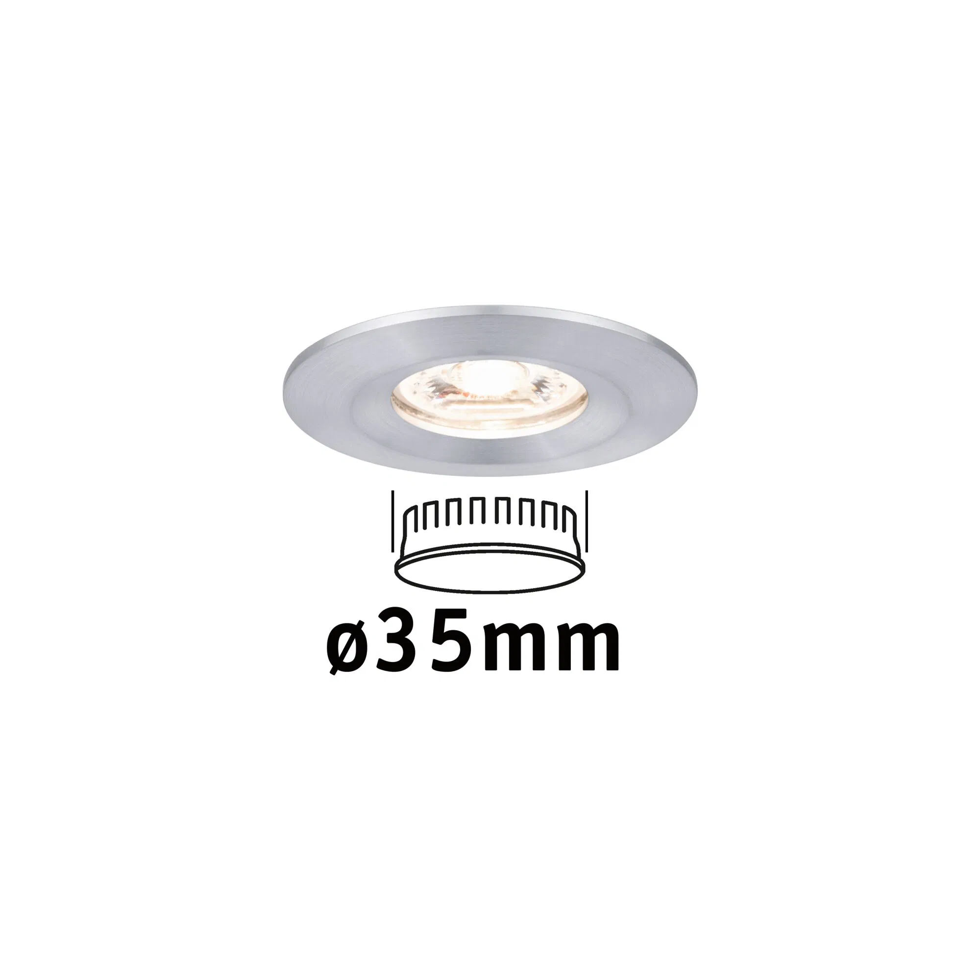 Paulmann "LED Einbauleuchte Nova Mini Coin Basisset starr IP44 rund 65mm Co günstig online kaufen