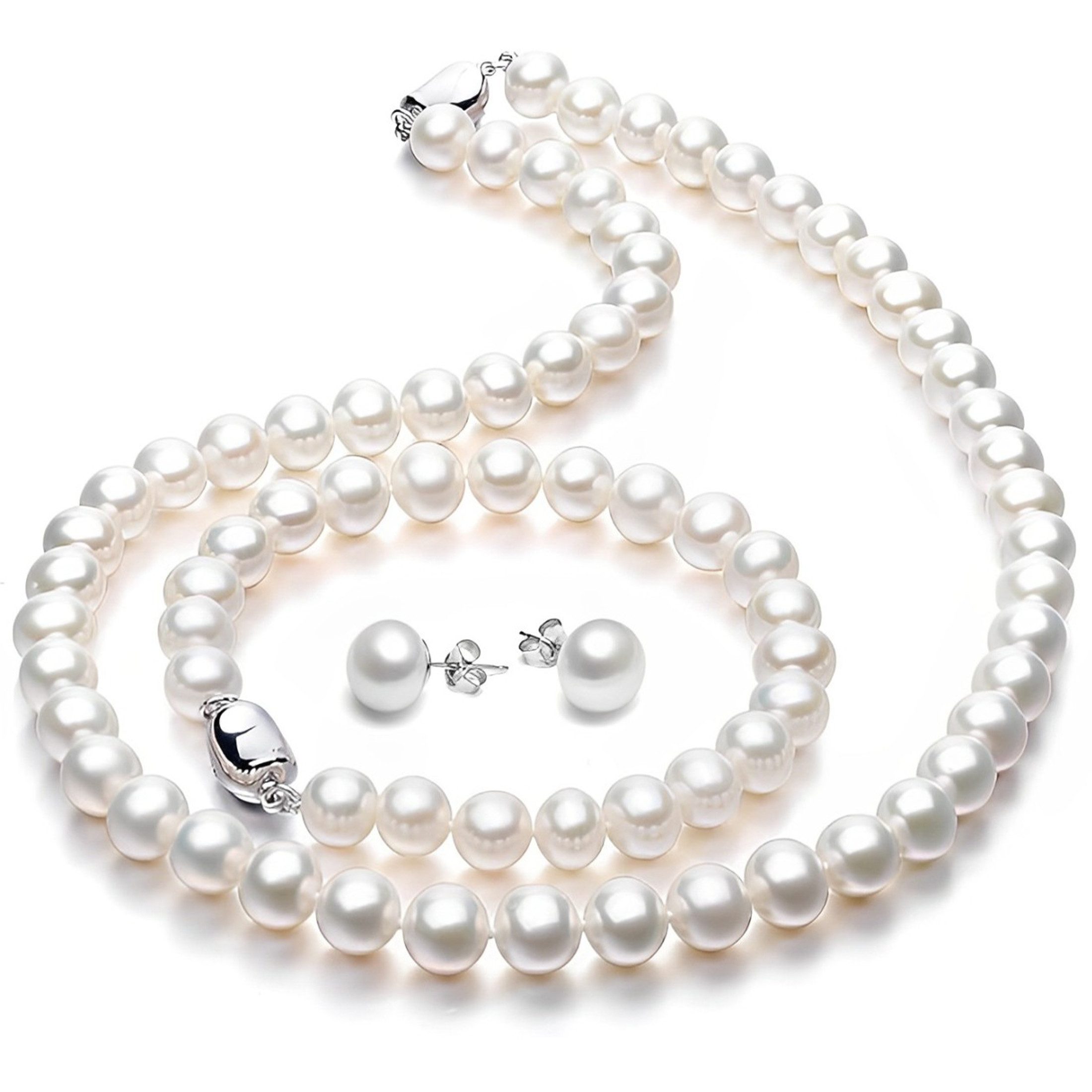 ibettertec Perlenketten-Set 9-10mm Muschelperlen für Frauen günstig online kaufen