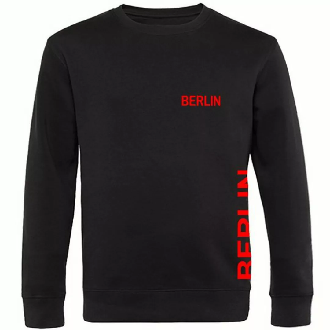 multifanshop Sweatshirt Berlin rot - Brust & Seite - Pullover günstig online kaufen