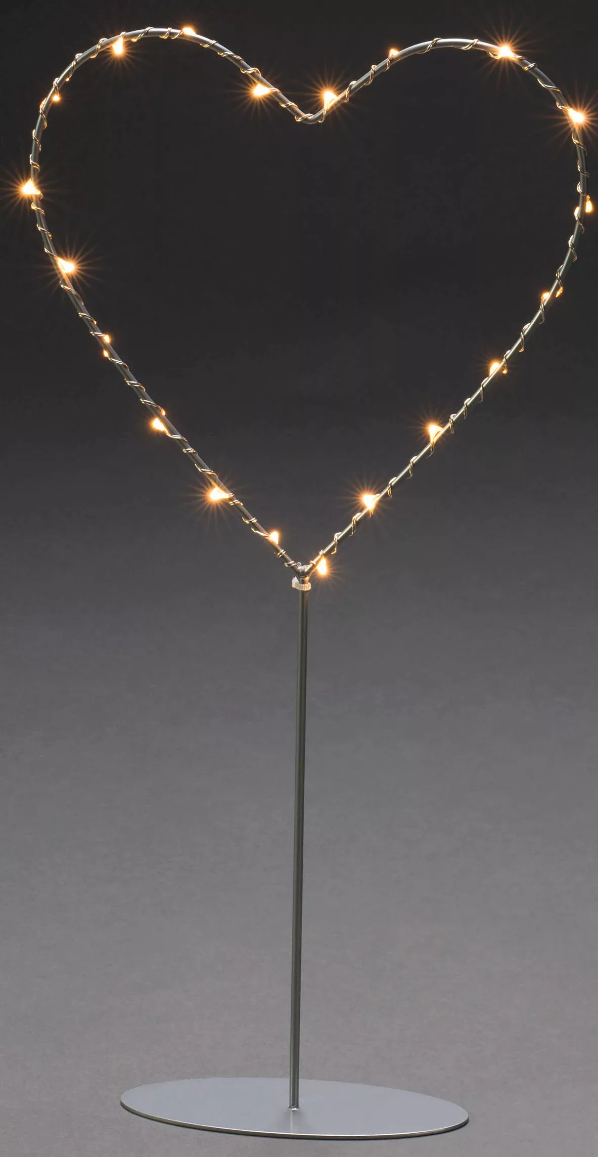 KONSTSMIDE LED Dekolicht "Weihnachtsdeko", 20 flammig, LED Metallherz mit M günstig online kaufen