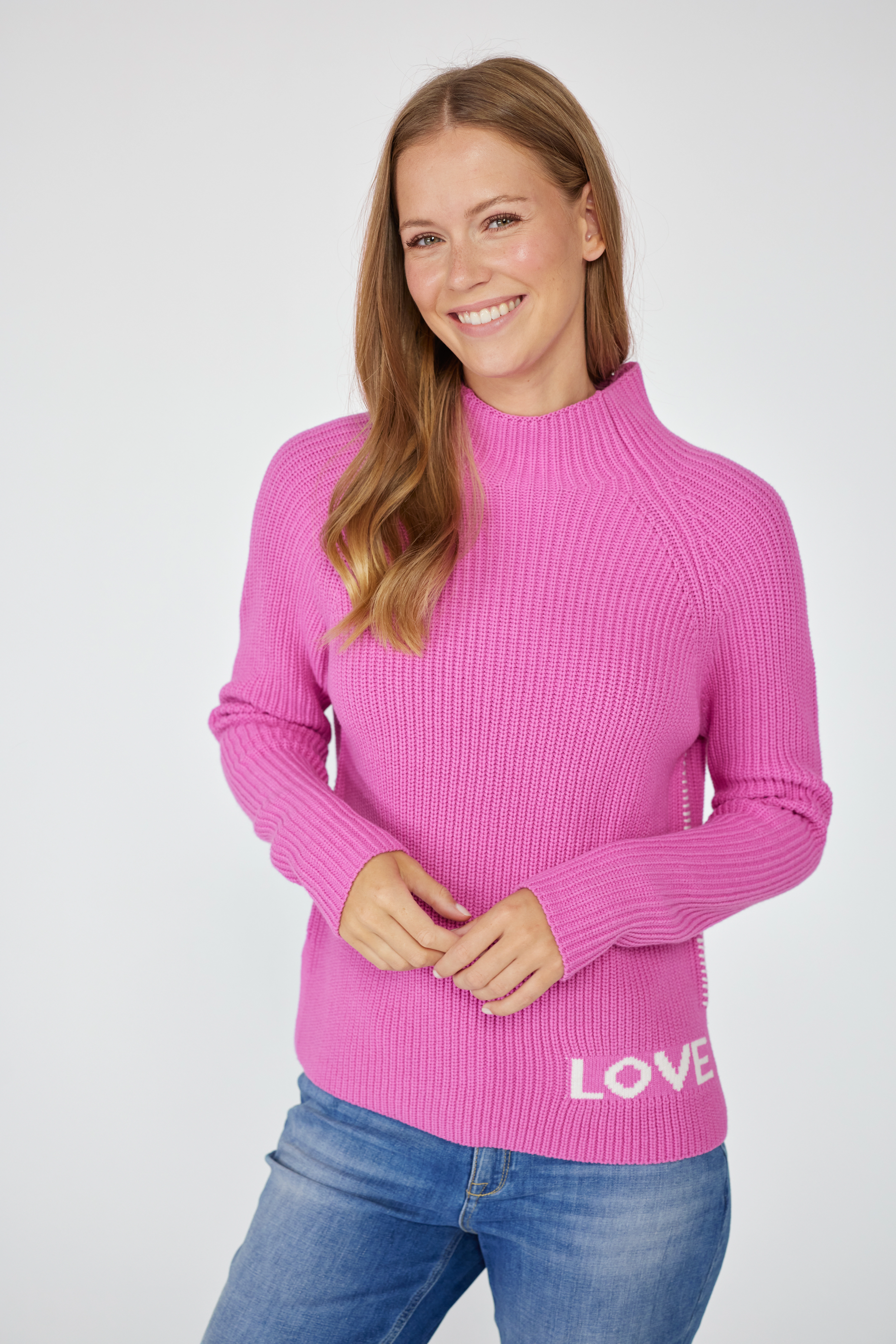 Lieblingsstück Stehkragenpullover BlendaL mit "LOVE" Schriftzug & kontrasta günstig online kaufen