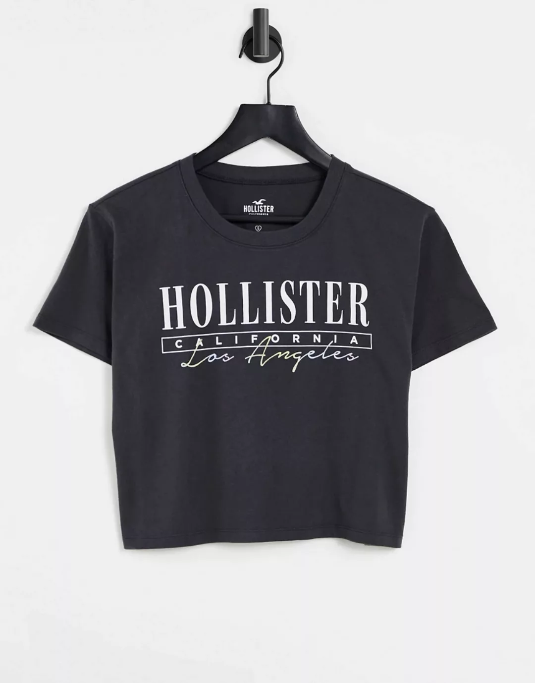 Hollister – T-Shirt mit Logo in Schwarz günstig online kaufen