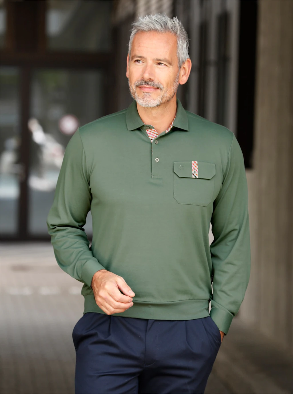 Hajo Poloshirt "Langarm-Poloshirt" günstig online kaufen