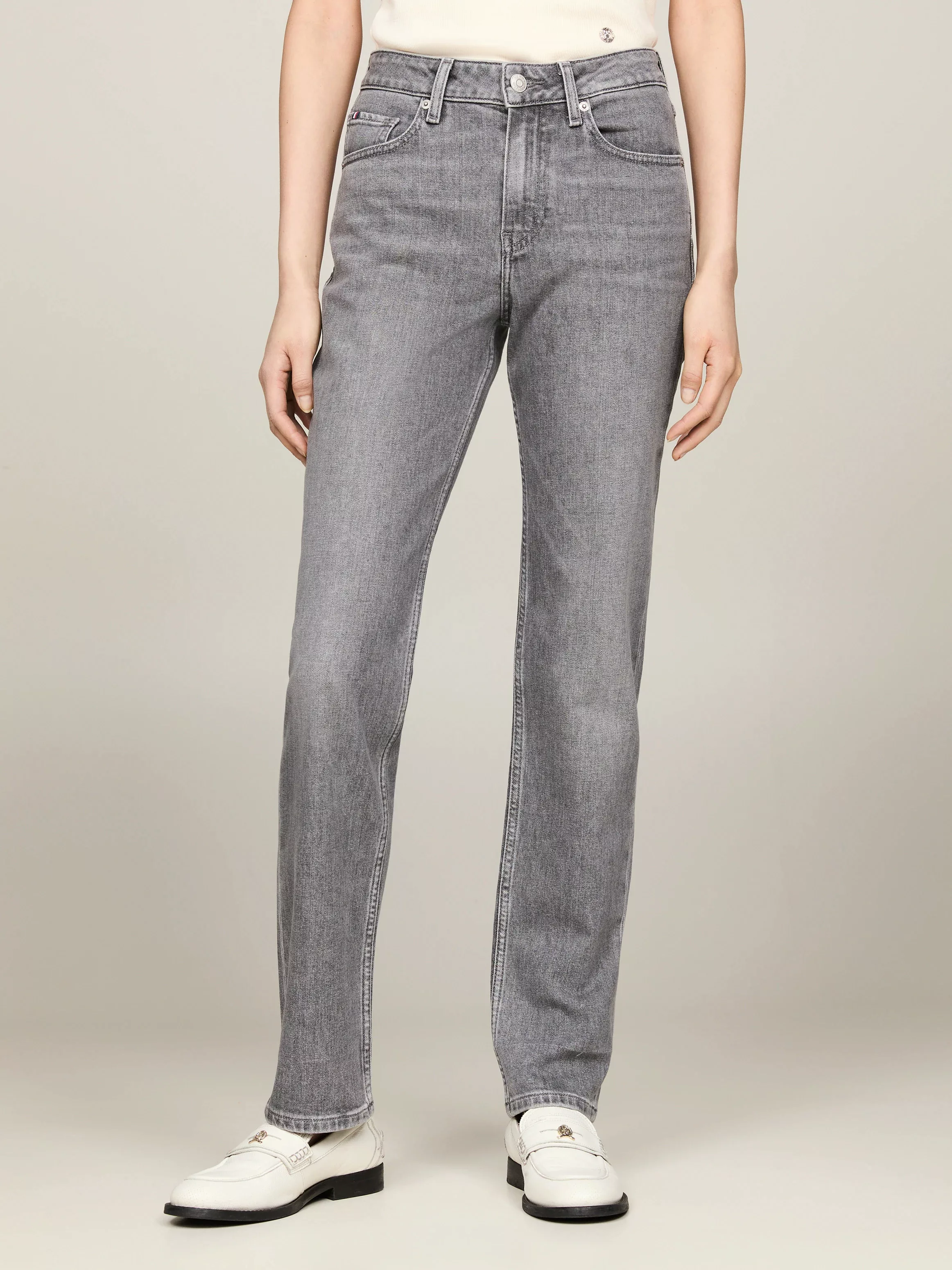 Tommy Hilfiger Straight-Jeans, in blauer Waschung günstig online kaufen