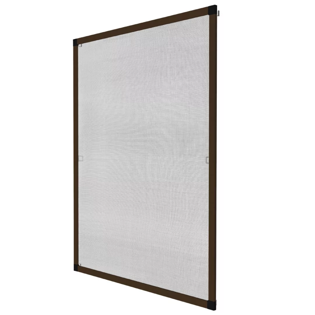 Fliegengitter für Fensterrahmen - 100 x 120 cm, braun günstig online kaufen