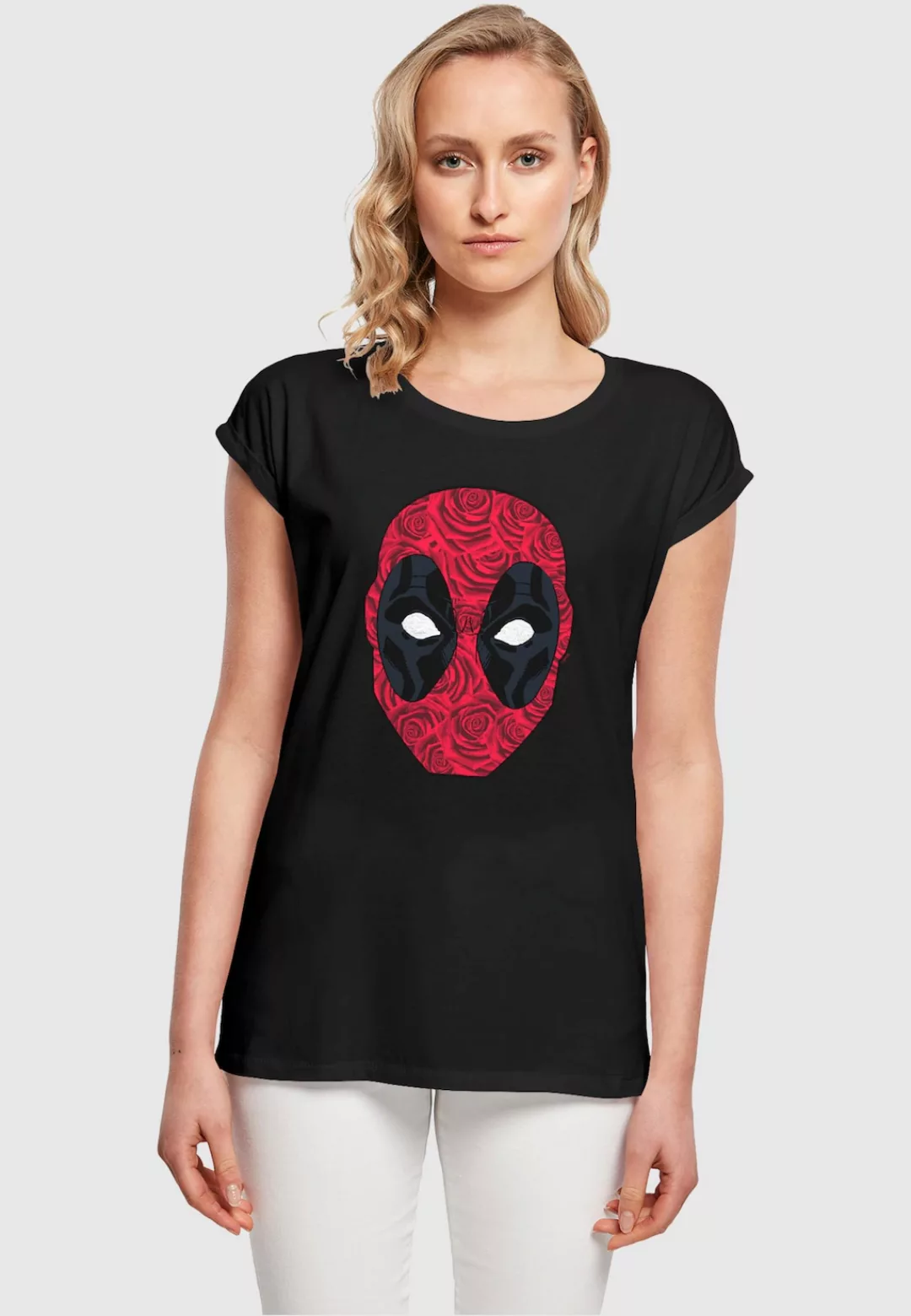 ABSOLUTE CULT T-Shirt "ABSOLUTE CULT Damen Ladies Deadpool - Head Of Roses günstig online kaufen