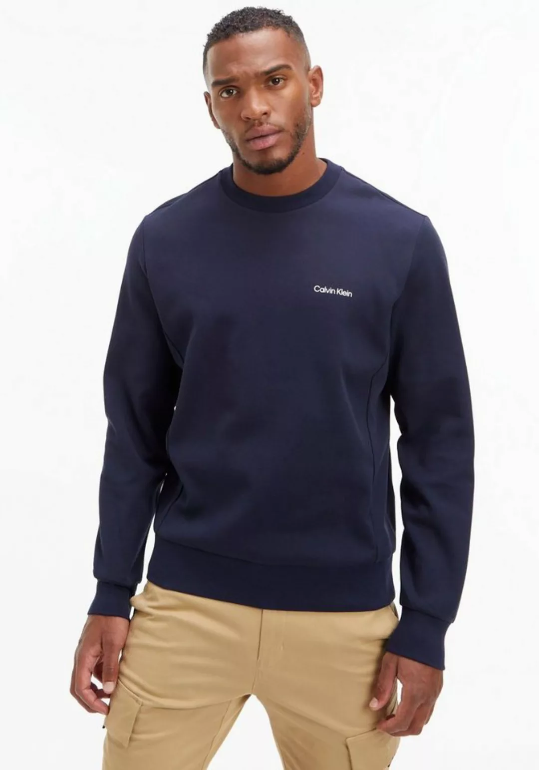 Calvin Klein Sweatshirt MICRO LOGO REPREVE SWEATSHIRT mit halsnahmen Rundha günstig online kaufen