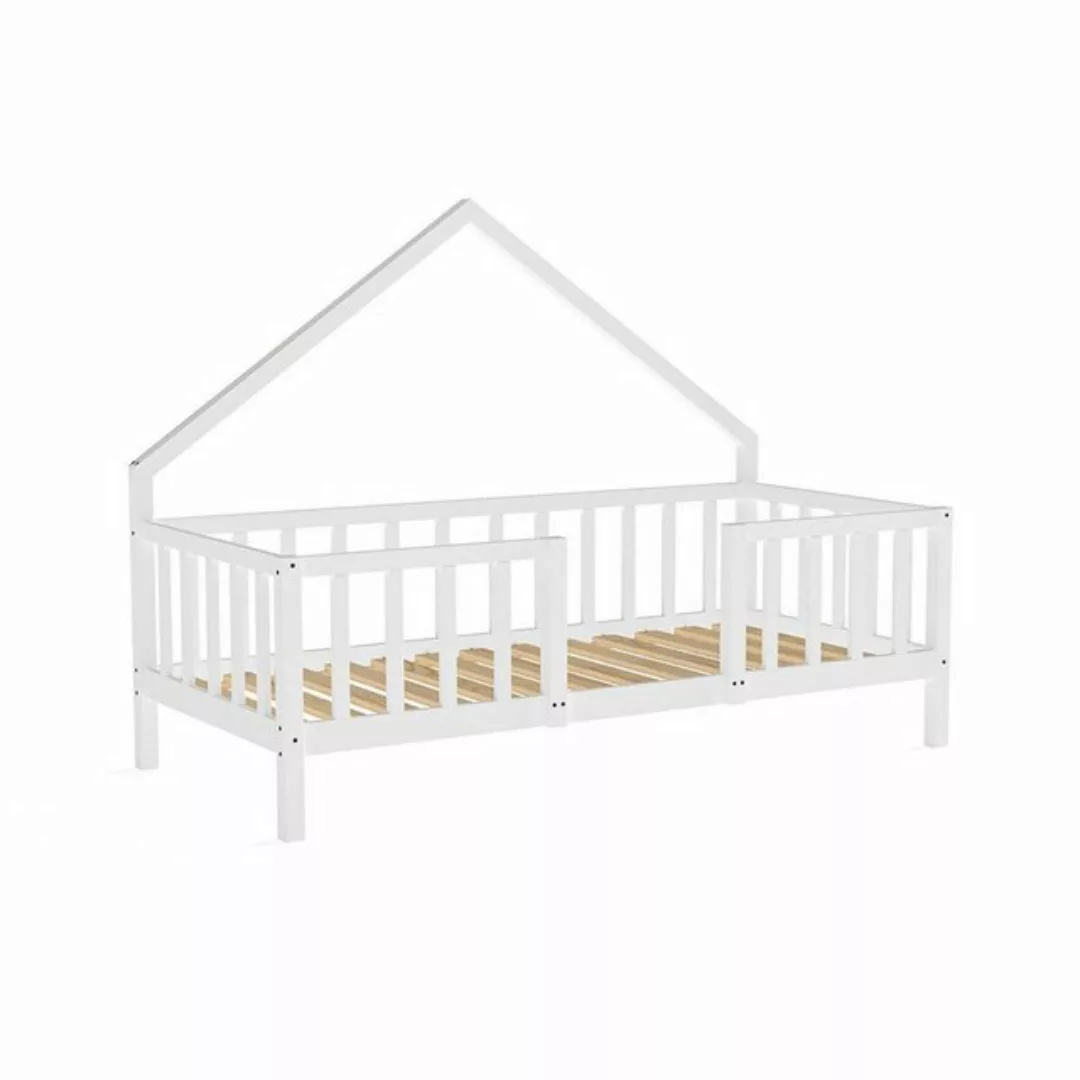 Artkid Kinderbett ArtKid William Hausbett 90x200cm Weiß mit Rausfallschutz günstig online kaufen