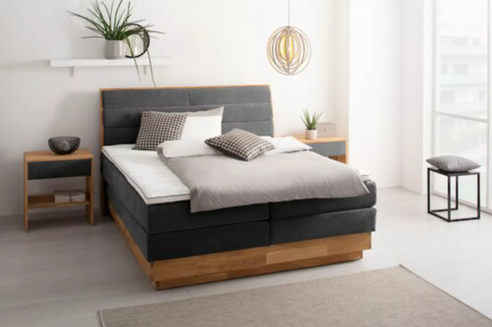 OTTO products Boxspringbett, LED-Beleuchtung, mit zertifizierten, recycelte günstig online kaufen