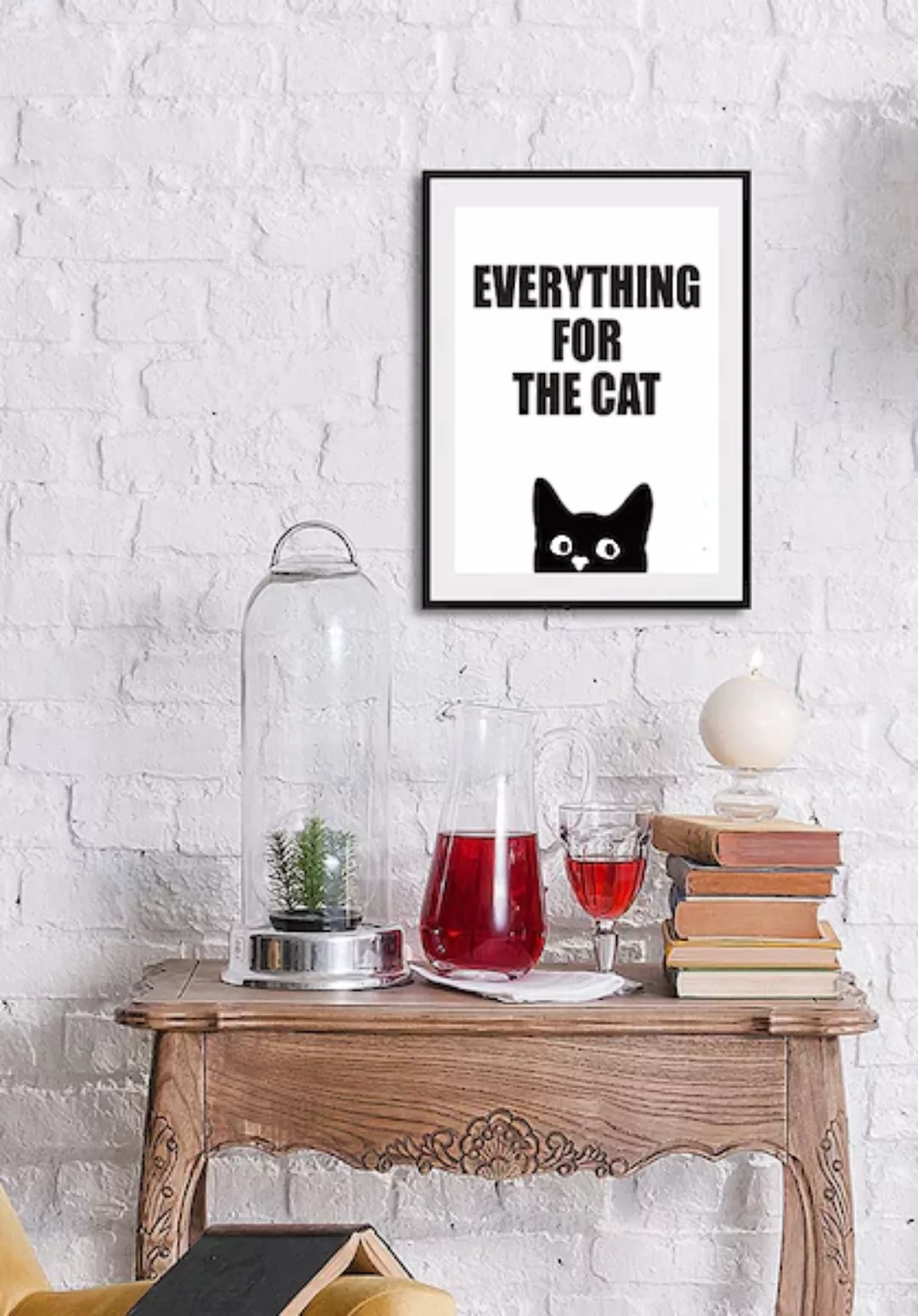 queence Bild "EVERYTHING FOR THE CAT", Schriftzug, (1 St.) günstig online kaufen