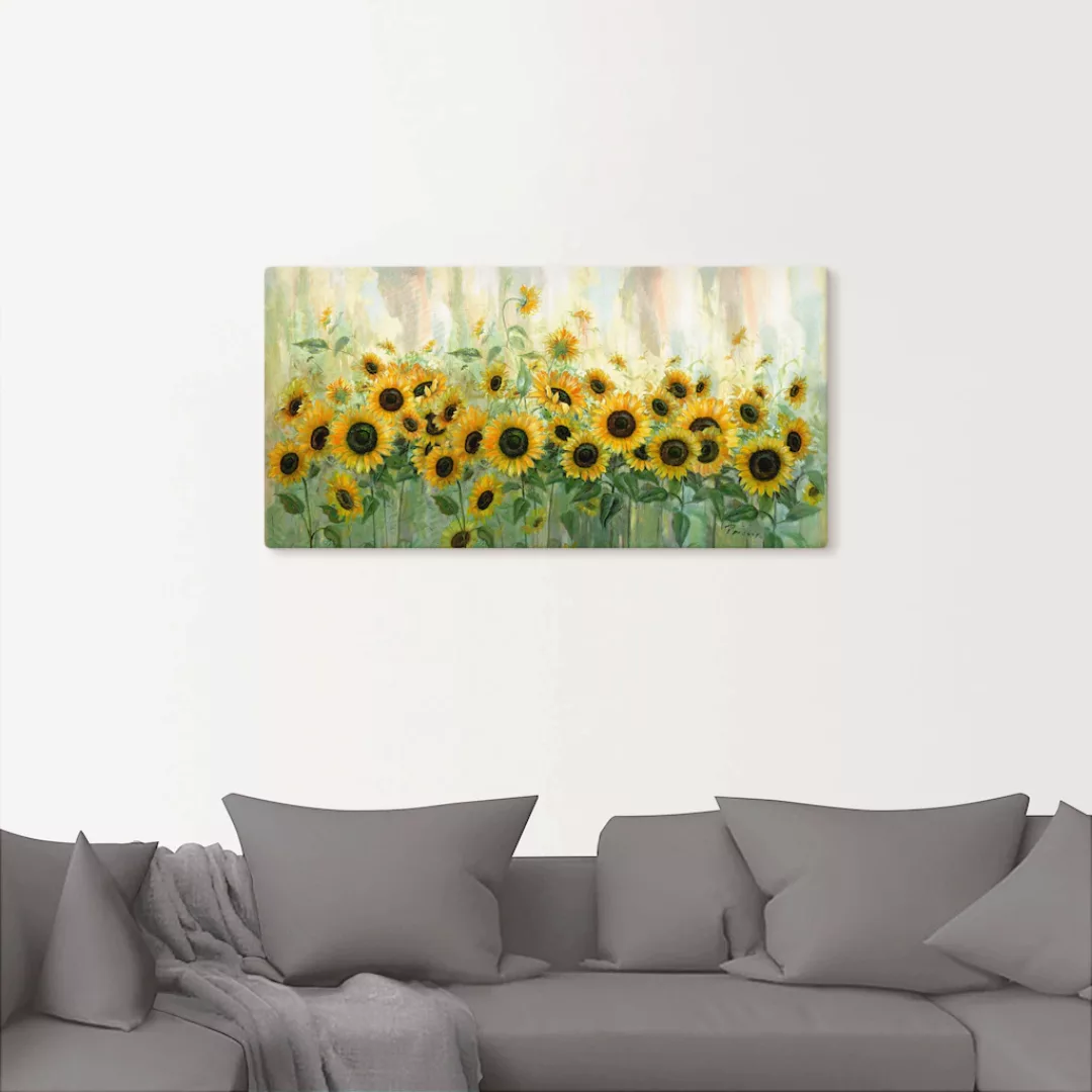 Artland Wandbild "Sonnenblumenwiese", Blumen, (1 St.), als Leinwandbild, Wa günstig online kaufen