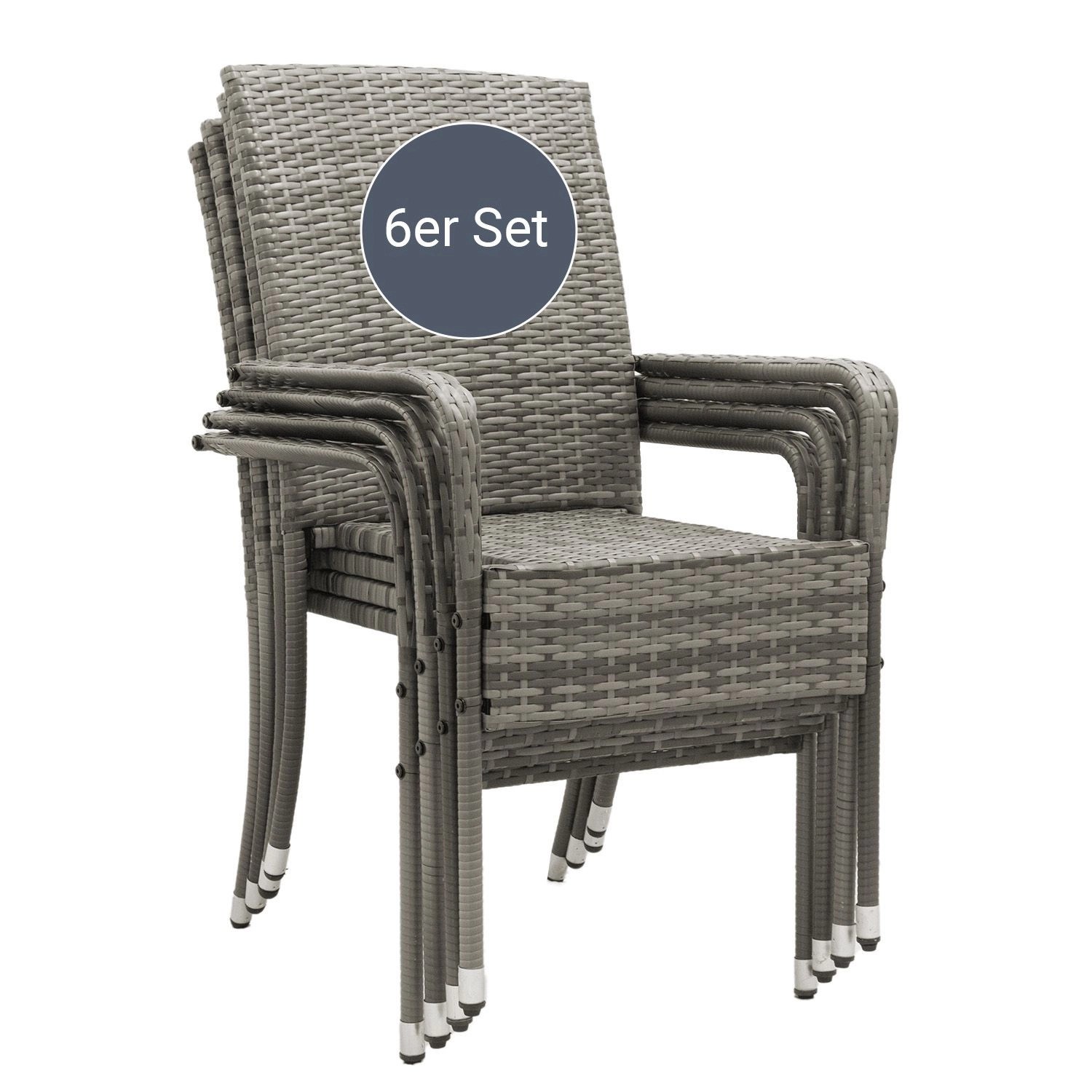 Juskys Gartenstuhl Yoro (6 St), stapelbar, günstig online kaufen