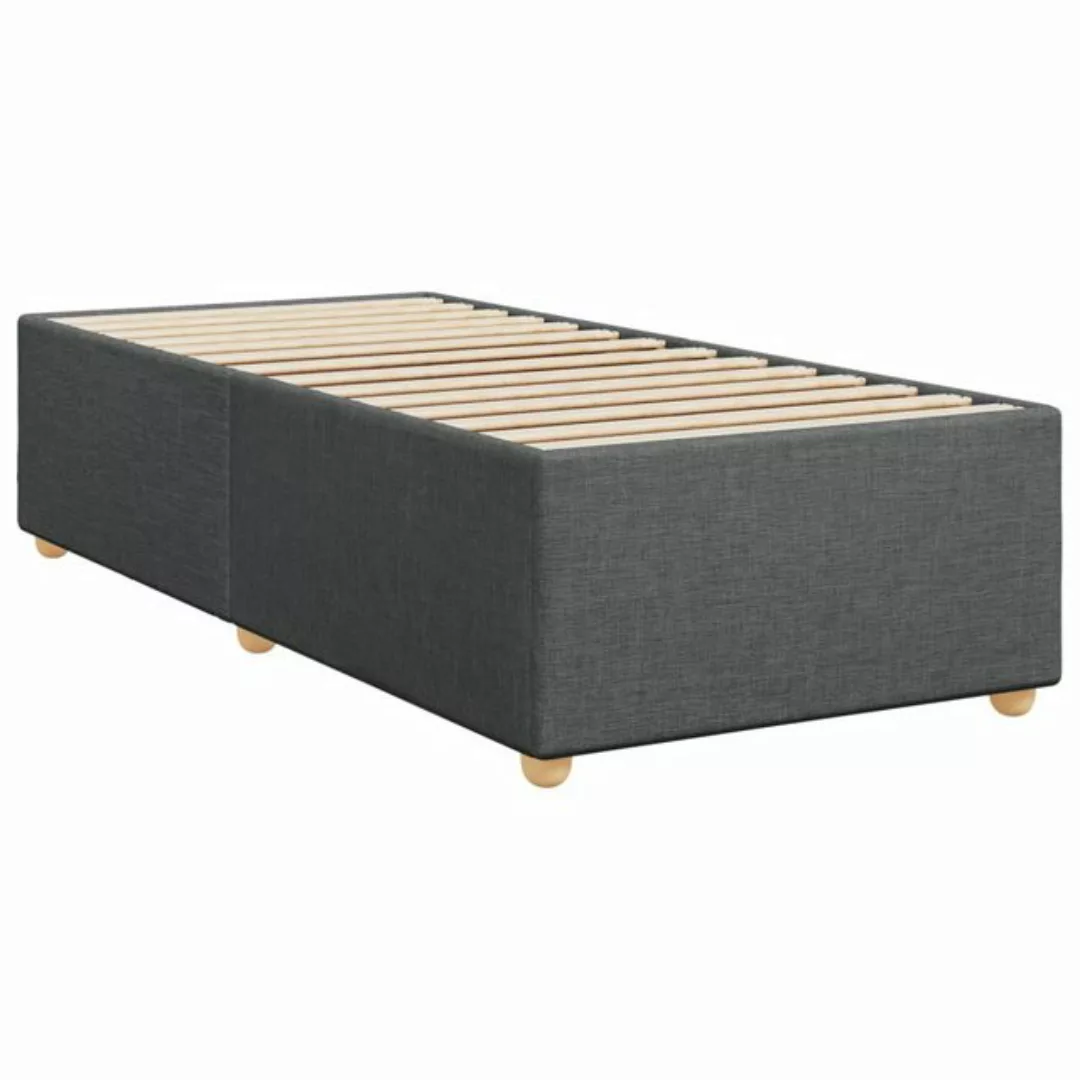 vidaXL Bett Bettgestell ohne Matratze Dunkelgrau 80x200 cm Stoff günstig online kaufen