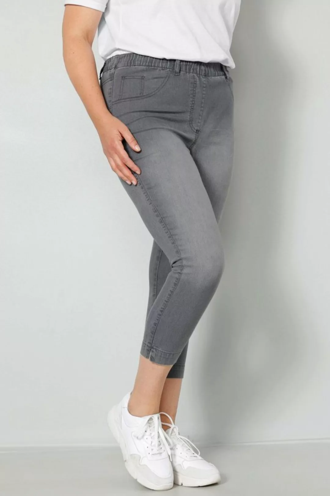 MIAMODA Lederimitathose 7/8-Jeggings Elastikbund günstig online kaufen