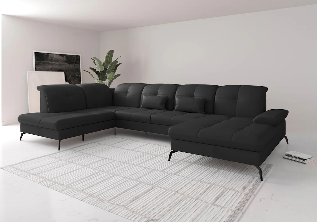 sit&more Wohnlandschaft "Amica, U-Form, inkl. Sitztiefenverstellung und Arm günstig online kaufen