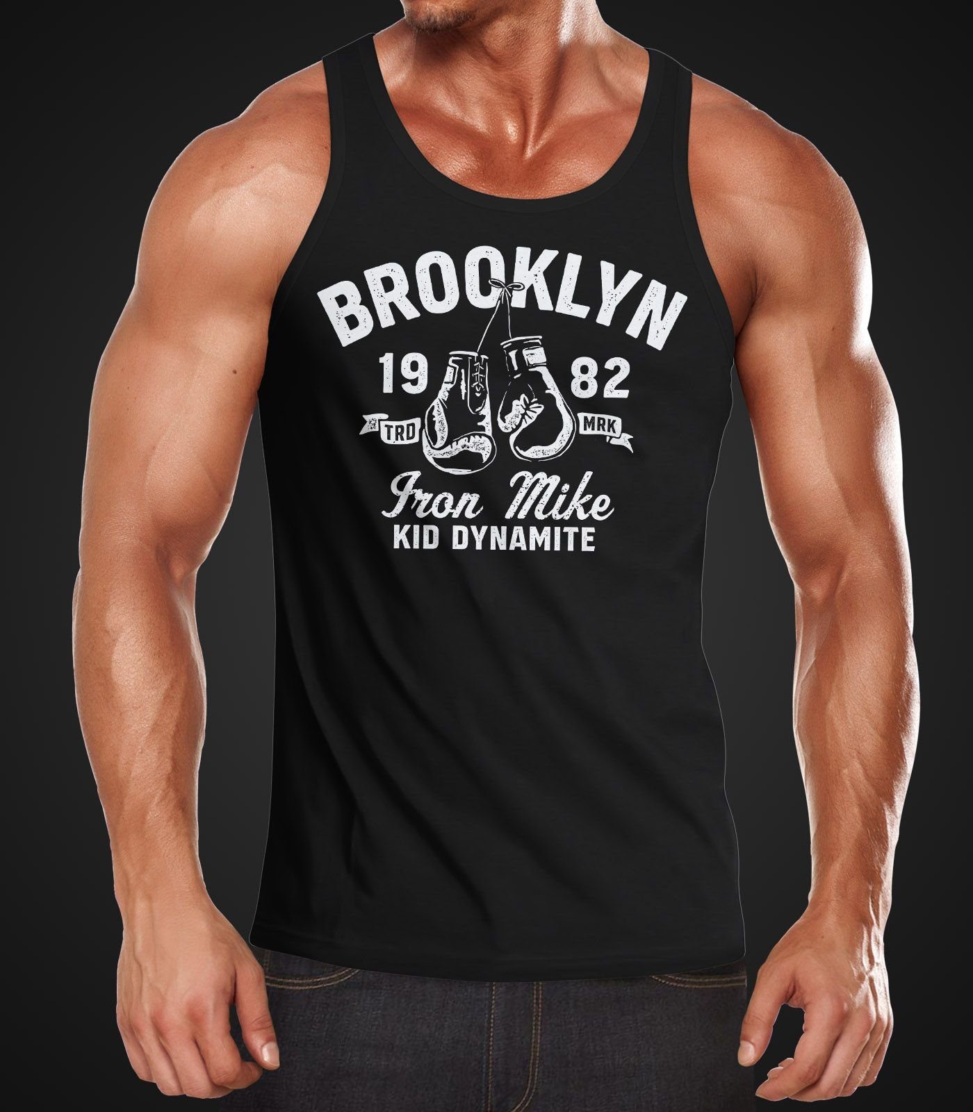 Neverless Tanktop Herren Tank-Top Boxen Iron günstig online kaufen