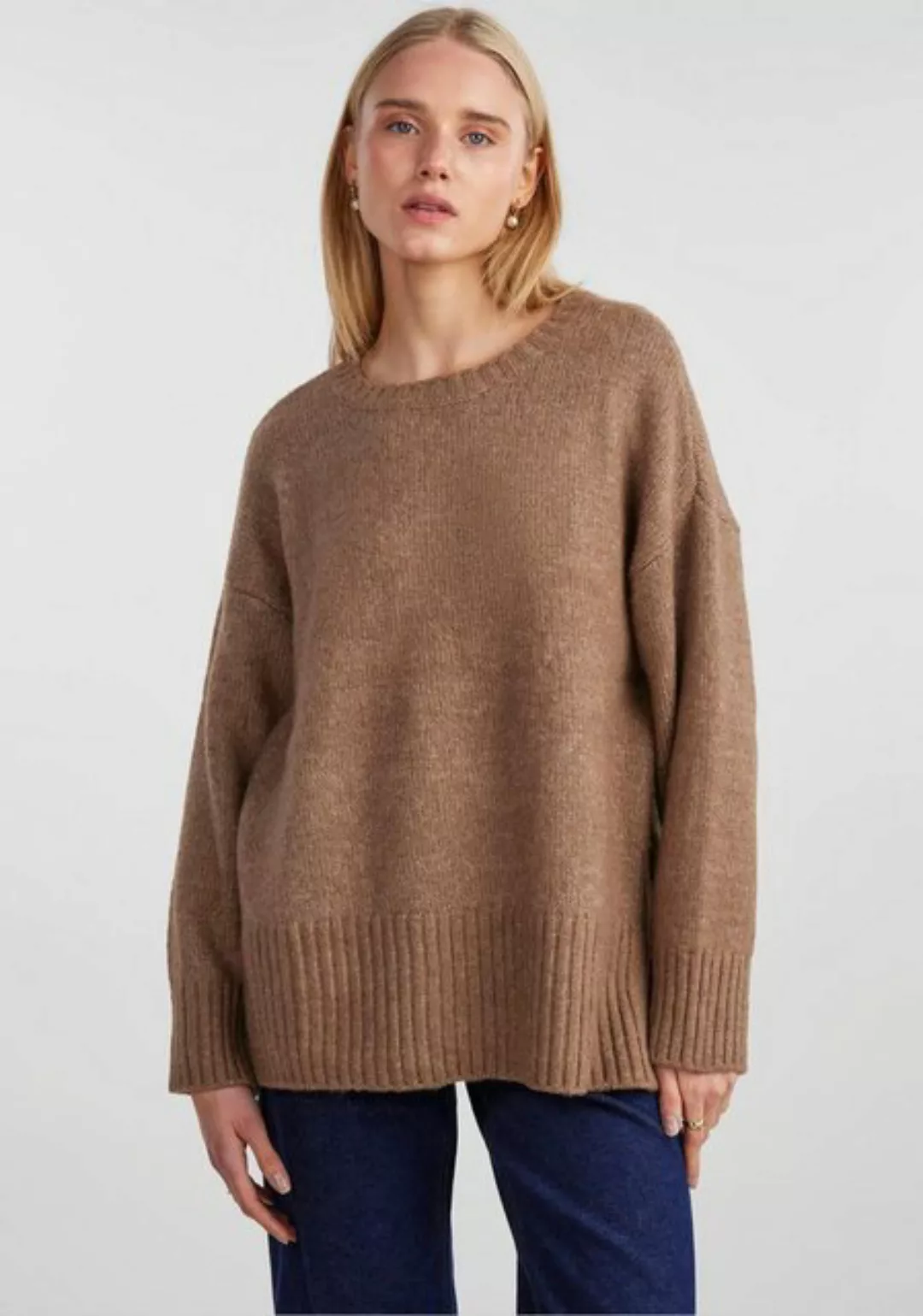 pieces Rundhalspullover "PCNANCY LS LOOSE O-NECK KNIT NOOS BC", Oversized günstig online kaufen