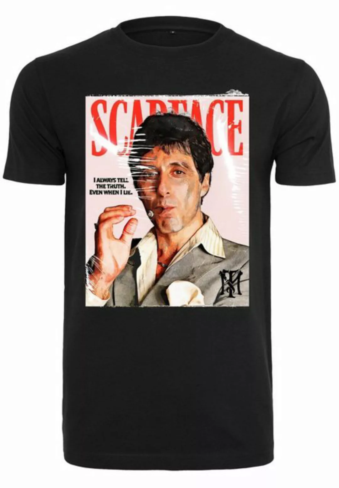 Merchcode Kurzarmshirt Merchcode Herren Scarface Magazine Cover Tee (1-tlg) günstig online kaufen