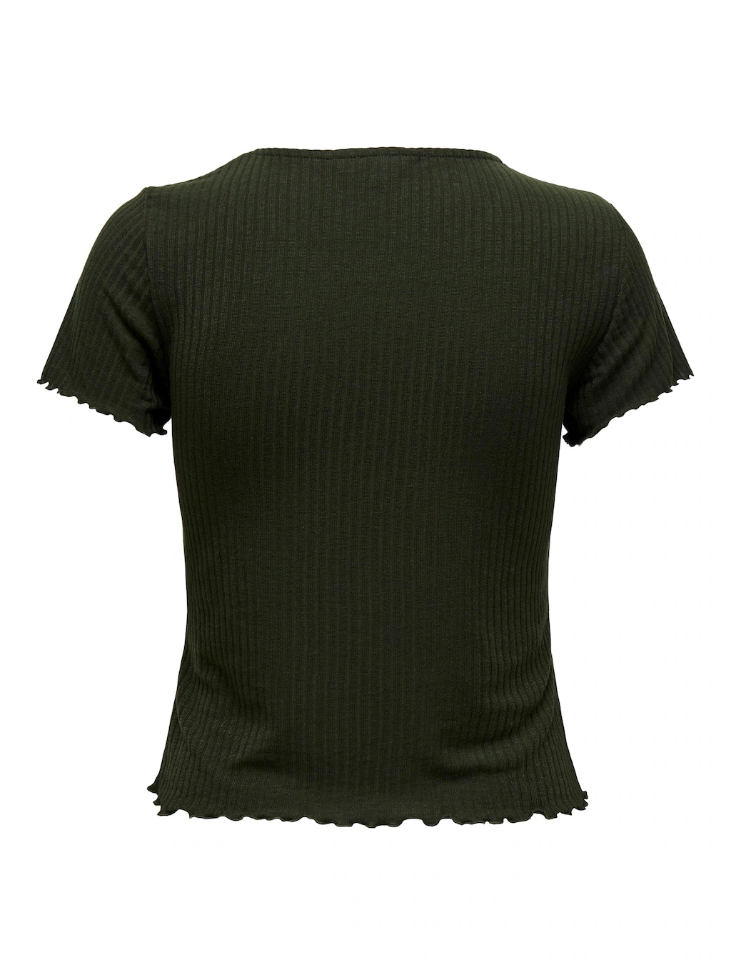 ONLY Rundhalsshirt "ONLEMMA – Kurzarmshirt mit gewelltem Abschluss", Rundha günstig online kaufen