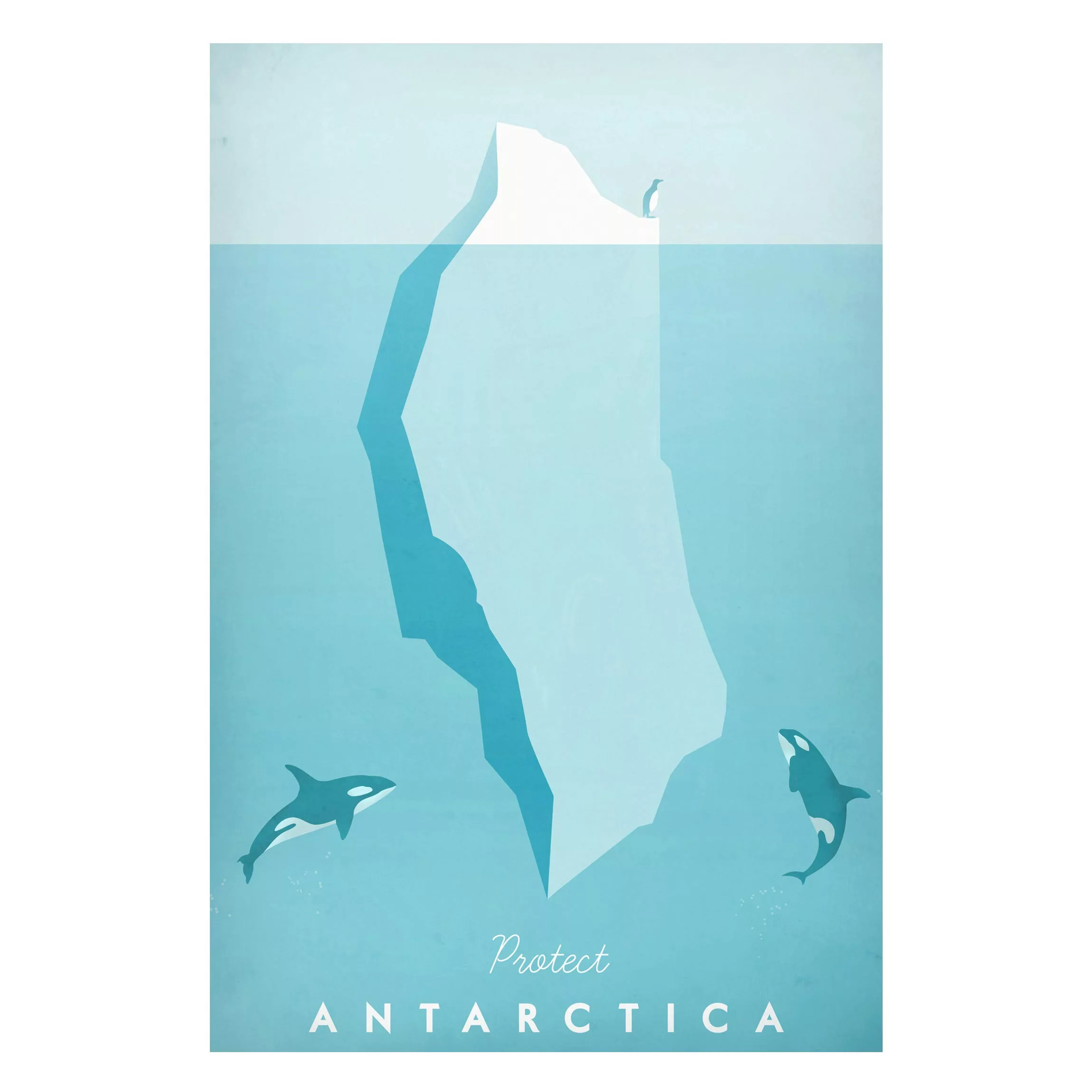 Magnettafel Strand - Hochformat 2:3 Reiseposter - Antarktis günstig online kaufen