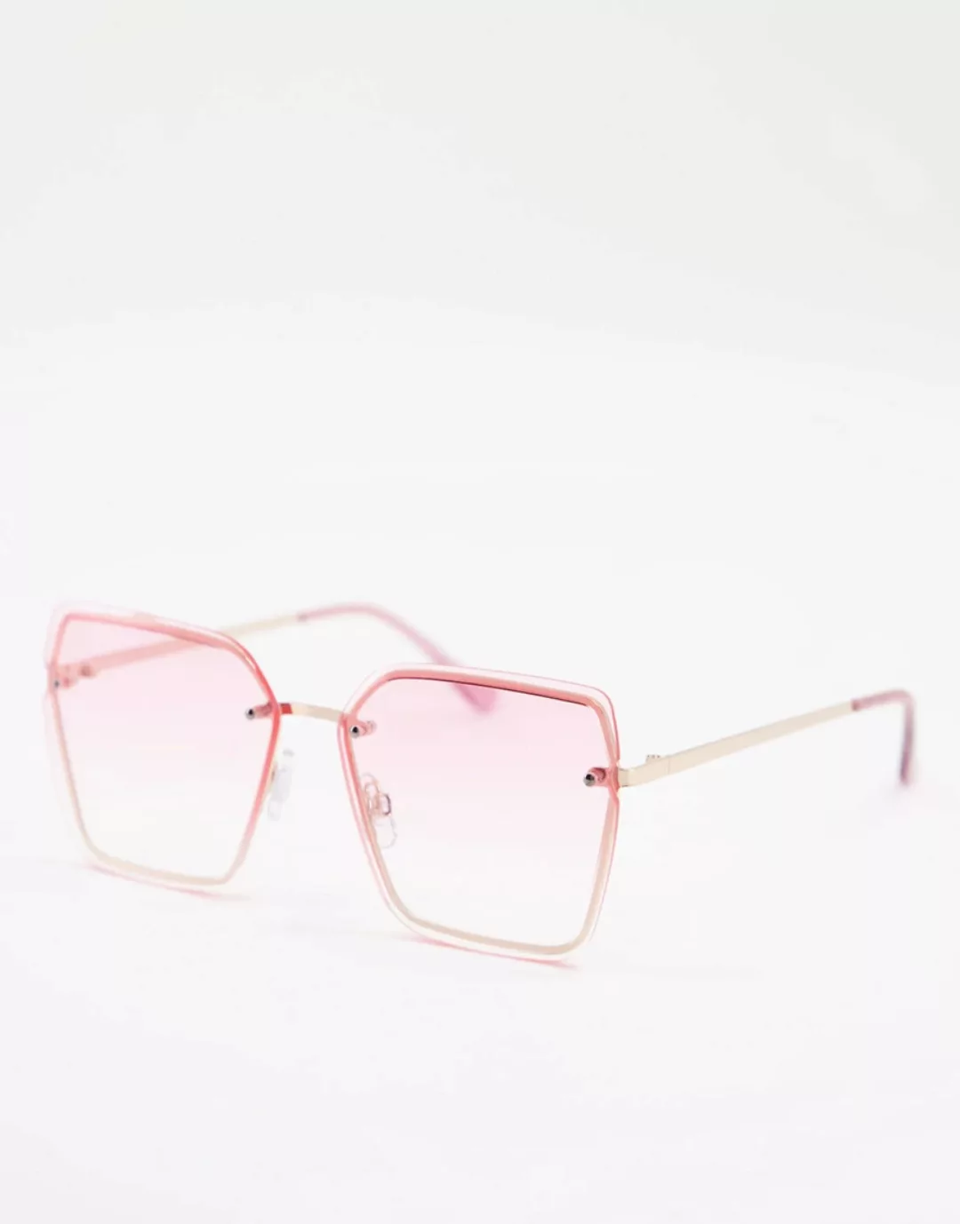 Jeepers Peepers – Eckige Damen-Sonnenbrille in Rosa günstig online kaufen