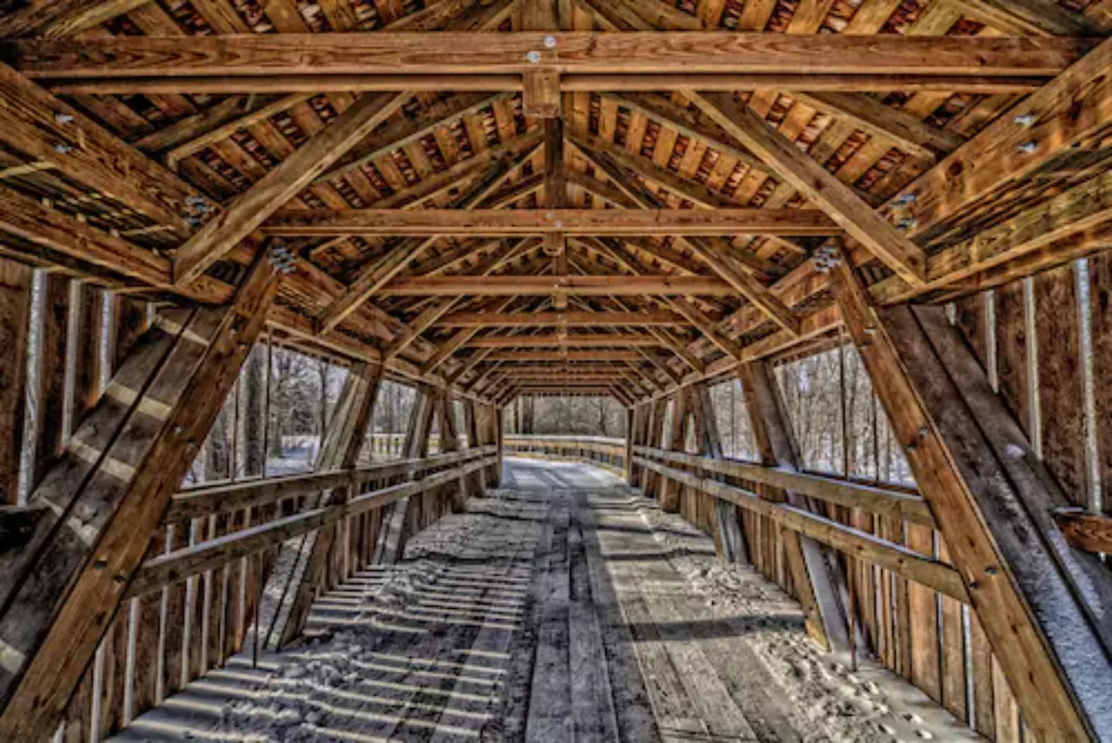 Papermoon Fototapete »Holzbrücke« günstig online kaufen