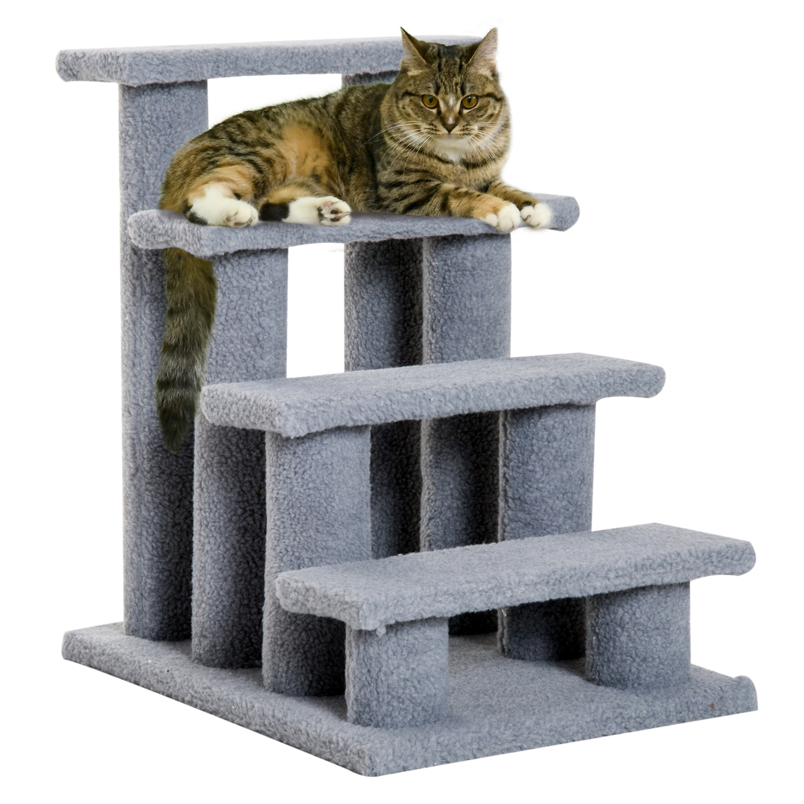 PawHut Tiertreppe für Katzen und Hunde  4-Stufen Hundetreppe & Katzentreppe günstig online kaufen