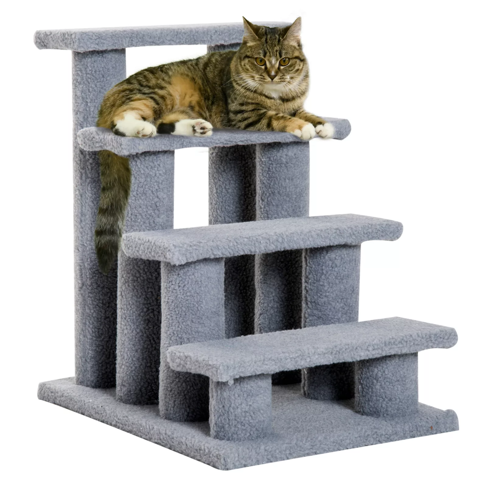 PawHut Tiertreppe Katzentreppe Hundetreppe Treppe für Katze und Hunde 4 Stu günstig online kaufen