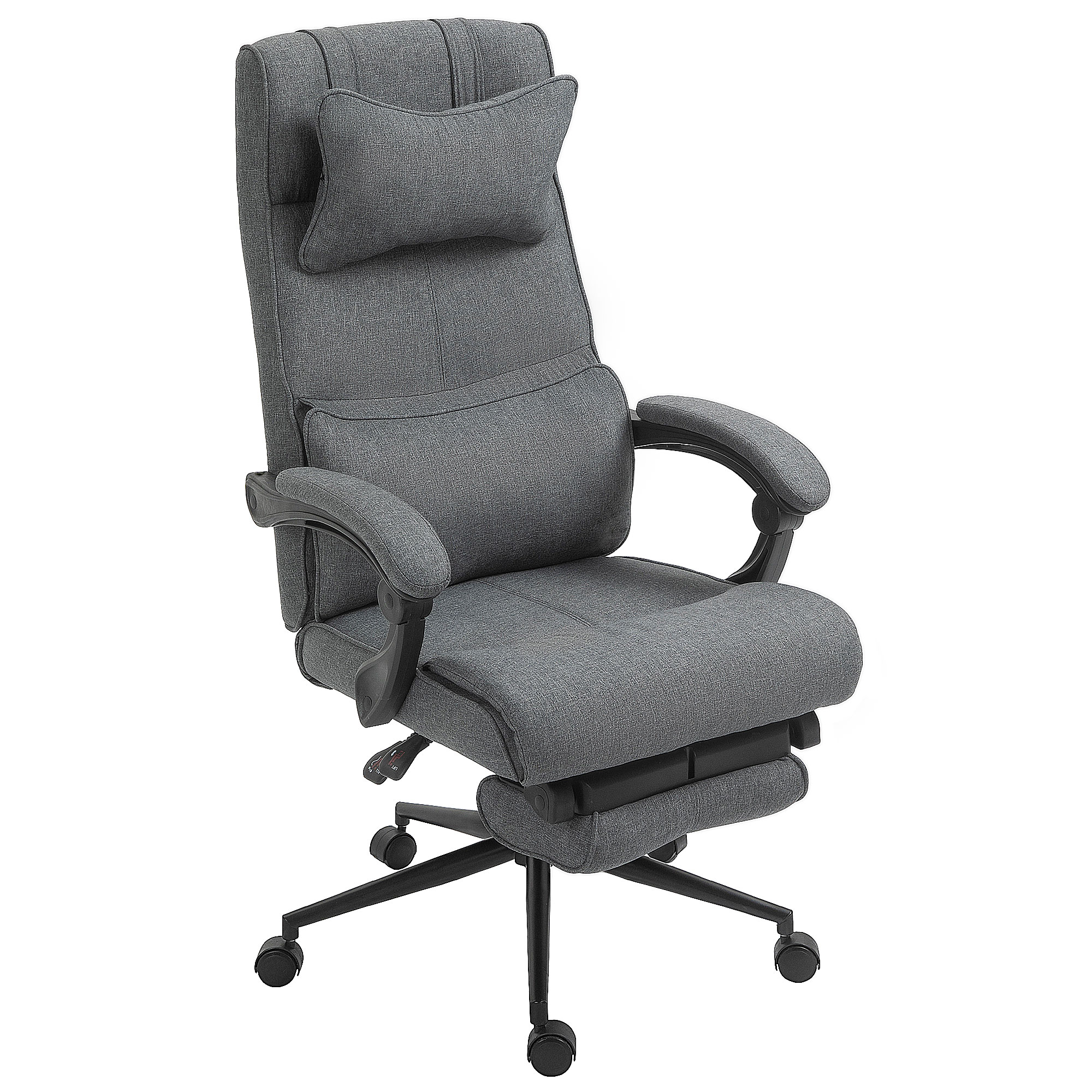 Vinsetto Ergonomischer, Höhenverstellbarer Bürostuhl mit Armlehnen, Kopf- u günstig online kaufen