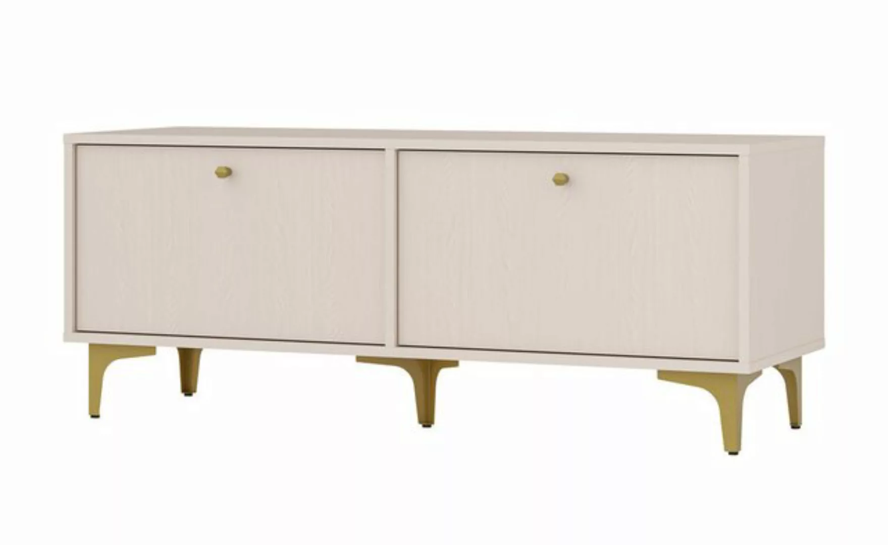 Furnix TV-Schrank Tonkin Sideboard mit zwei Türen - Metallbeine und Griffe günstig online kaufen