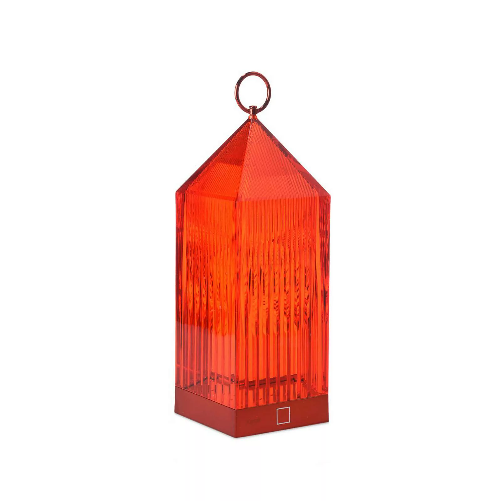 Kartell LED-Akku-Tischlampe Lantern, rot, recycelt, IP54 günstig online kaufen