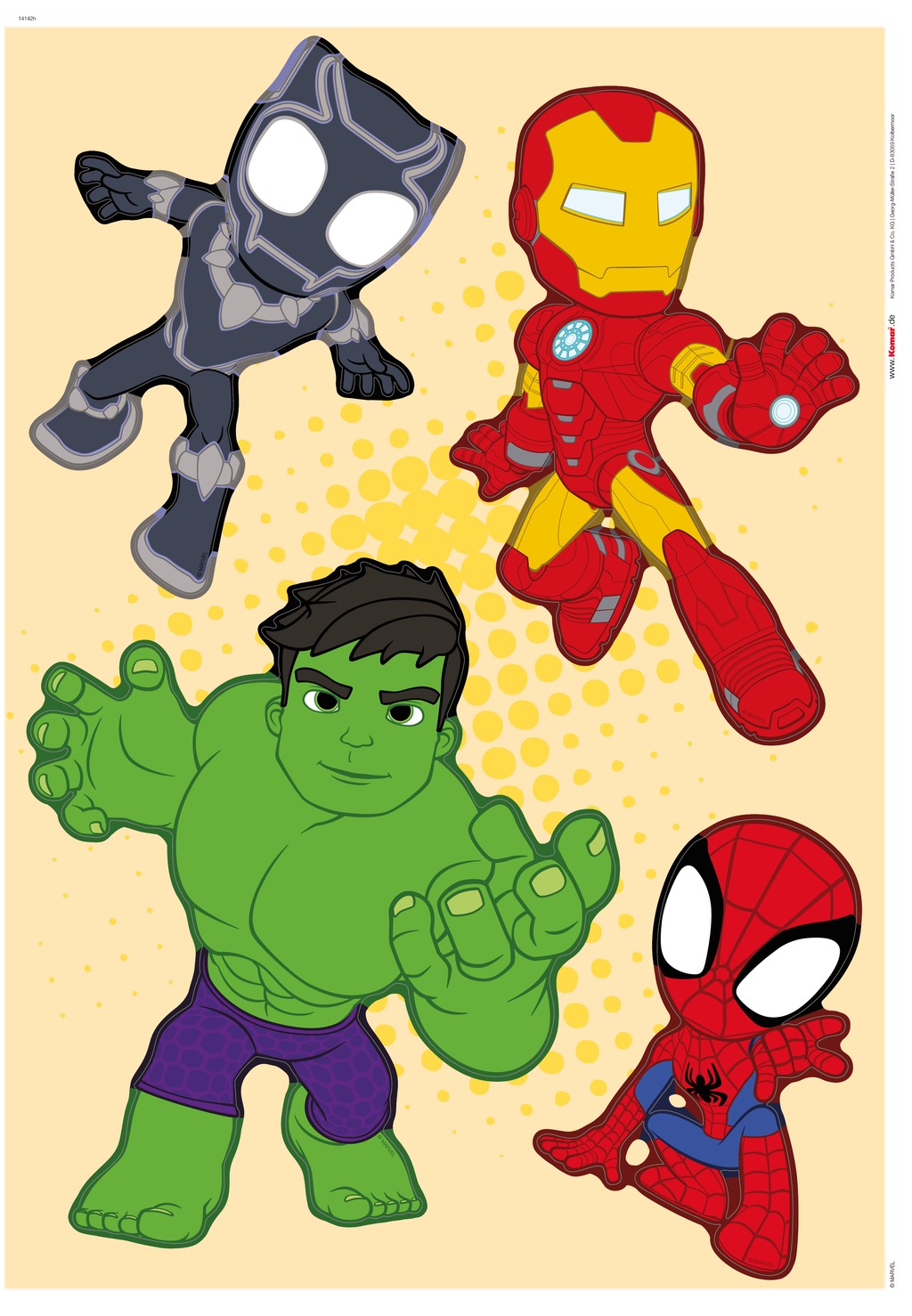 Komar Wandtattoo "Spidey and His Amazing Friends Power Group - Größe 50 x 7 günstig online kaufen