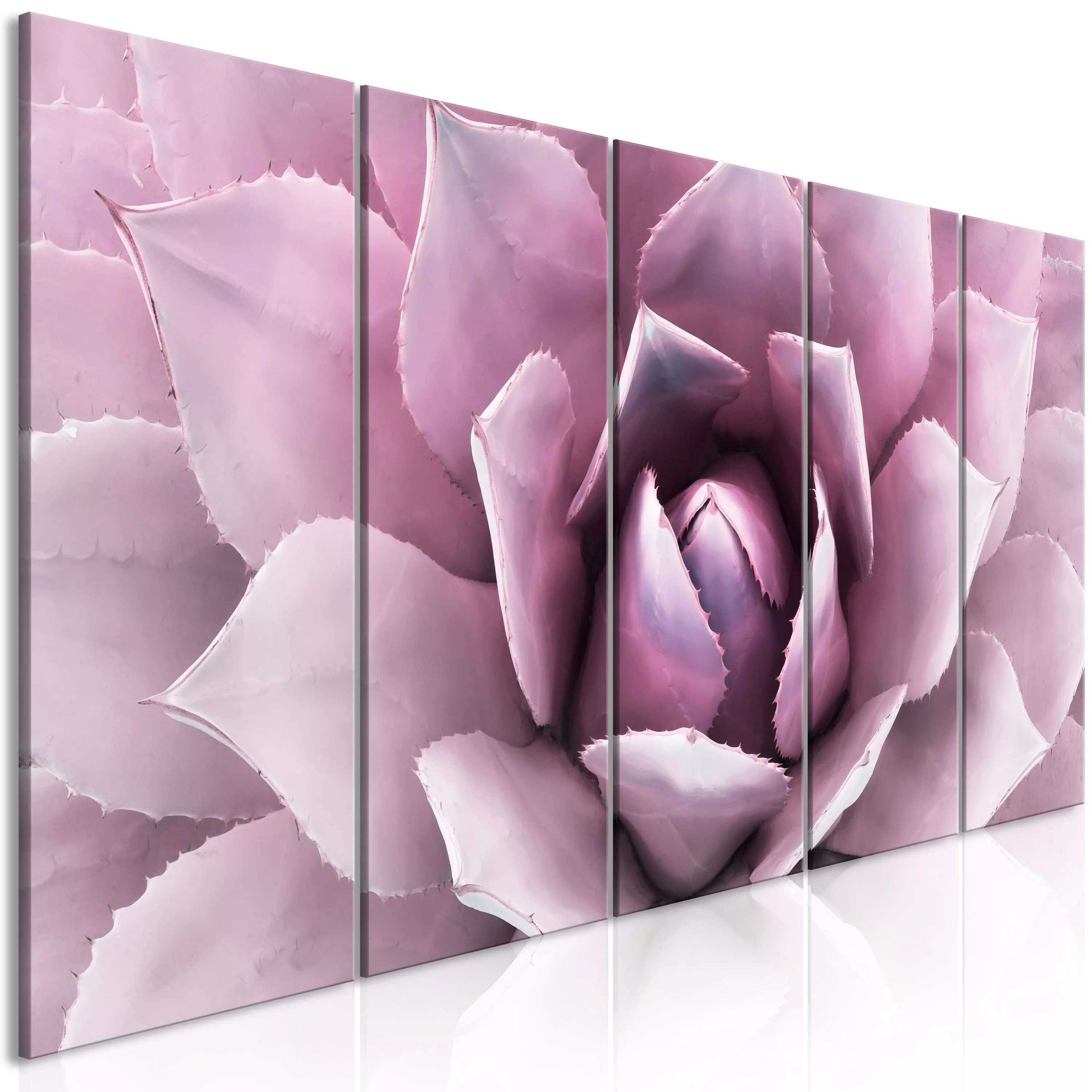 Wandbild - Agave (5 Parts) Narrow Pink günstig online kaufen