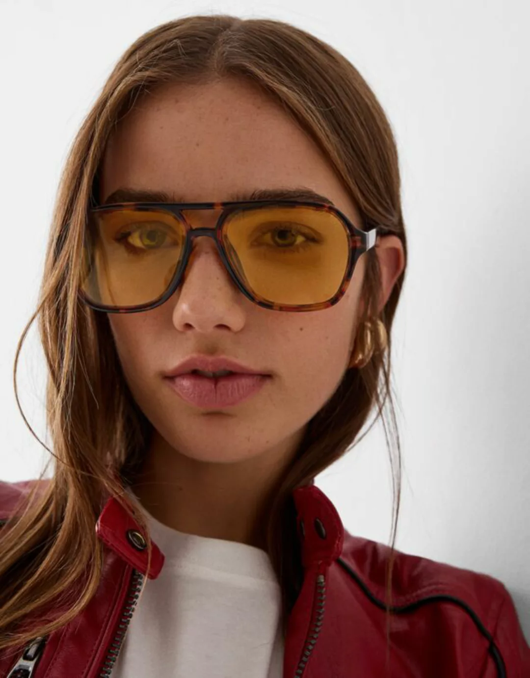 Bershka Retro-Sonnenbrille Damen Braun günstig online kaufen