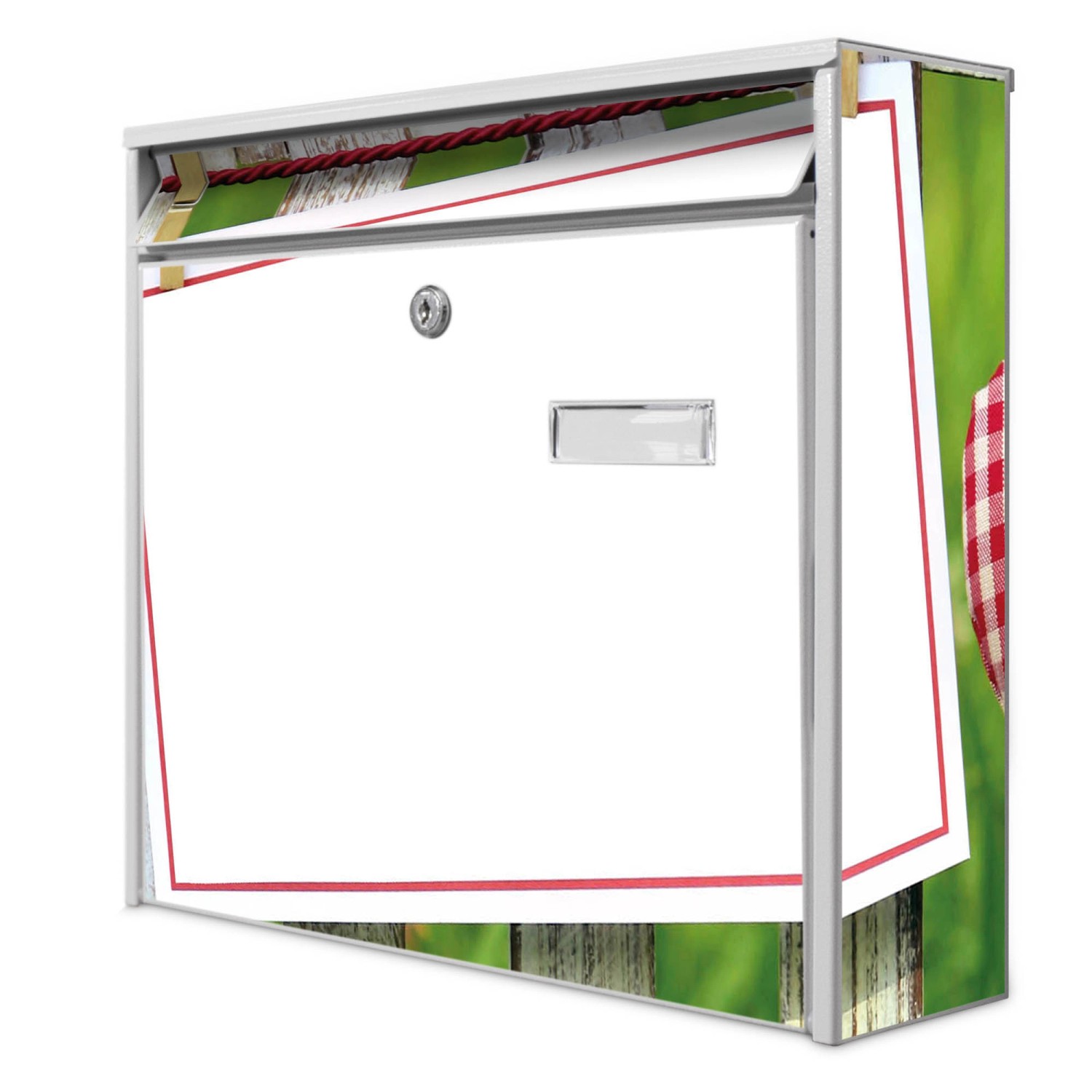 Banjado Briefkasten Weiß 36.2x32.2x10cm Groß / Inkl. Montagematerial & 2 Sc günstig online kaufen