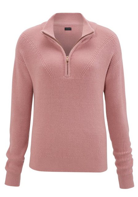 Laura Scott Strickpullover mit Troyer-Kragen günstig online kaufen