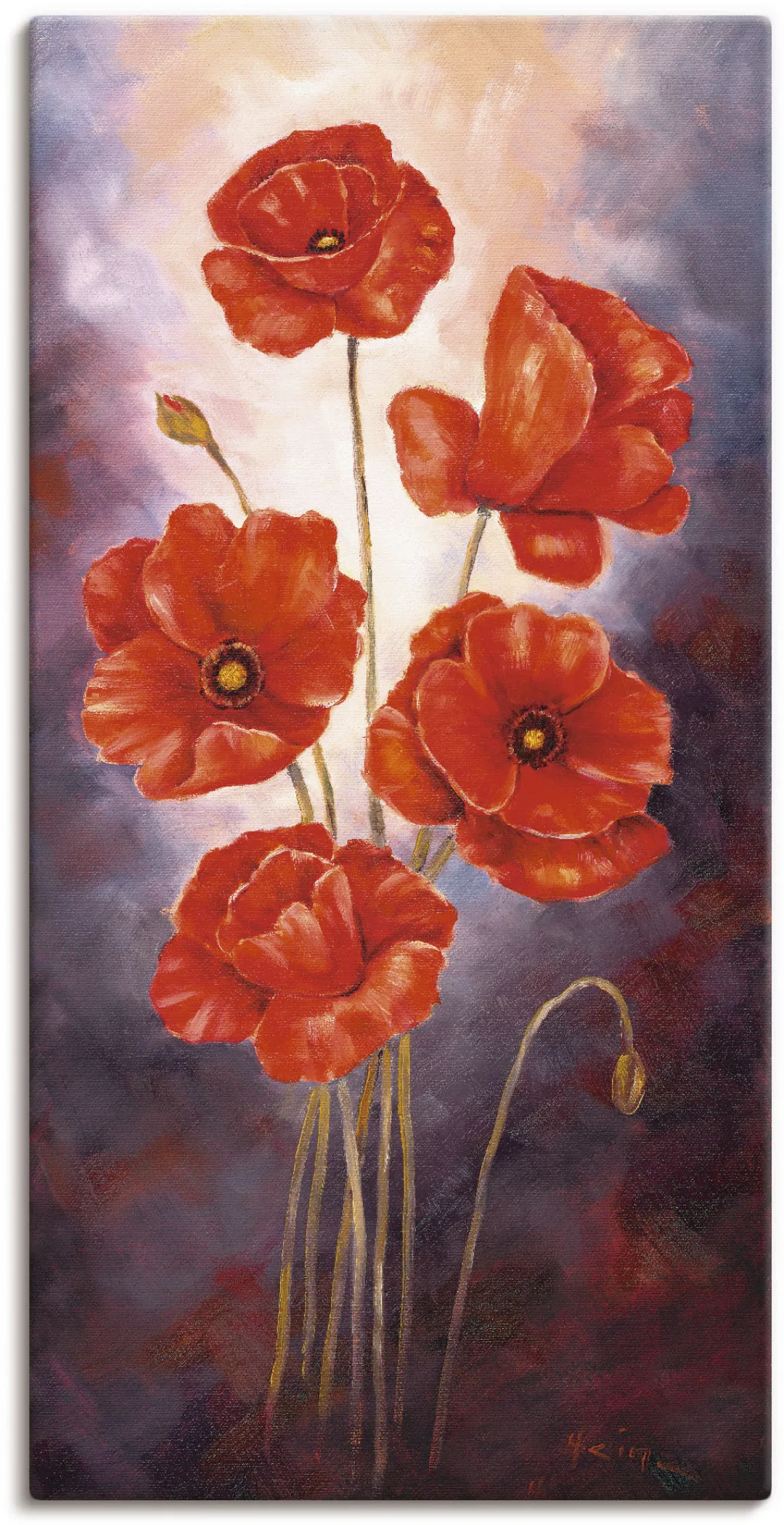 Artland Wandbild "Mohn V", Blumen, (1 St.), als Leinwandbild, Poster in ver günstig online kaufen
