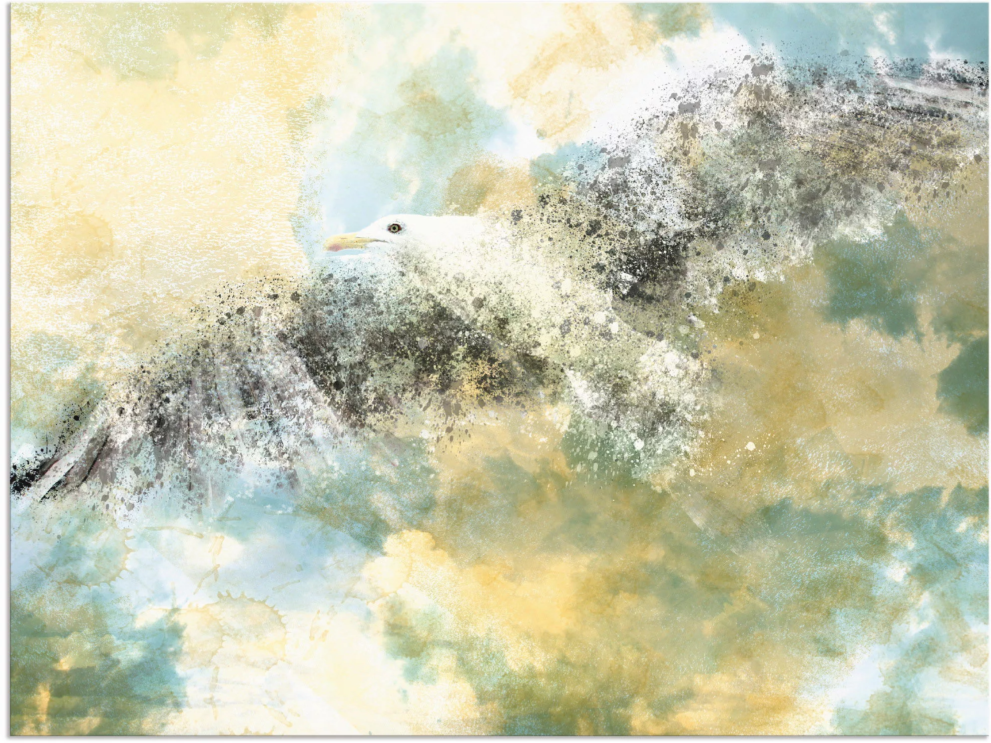 Artland Wandbild "Verschwindende Möwe", Vögel, (1 St.), als Alubild, Outdoo günstig online kaufen