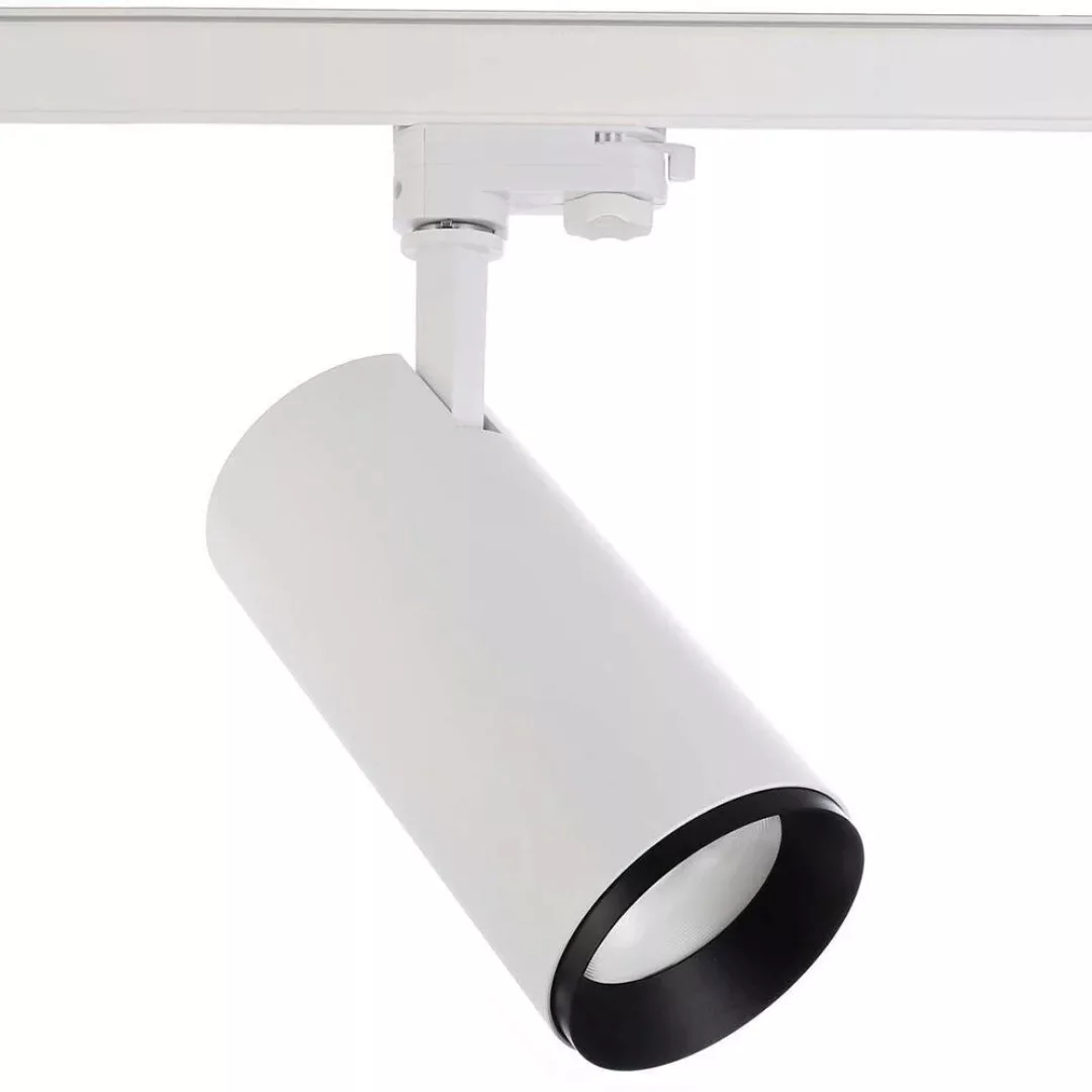 LED 3 Phasen Schienensystem Spot Lucea 30 in Verkehrsweiß und Schwarz 30W 2 günstig online kaufen