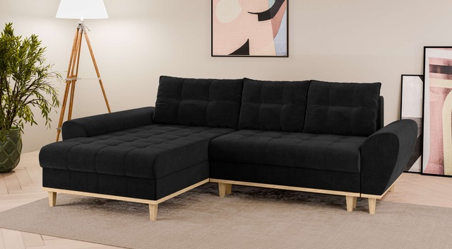 Home affaire Ecksofa "Ahrdorf mit Bettfunktion und Bettkasten, Maße: B/H/T günstig online kaufen