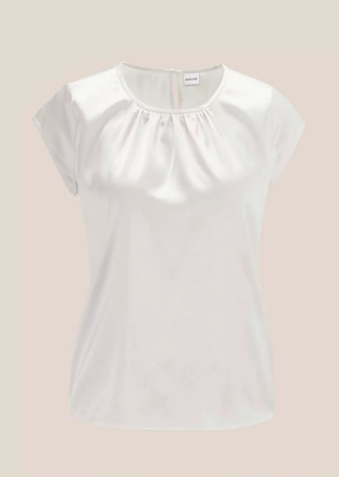 MADELEINE Shirtbluse Kurzes Satin-Shirt in trendstarker A-Linie günstig online kaufen