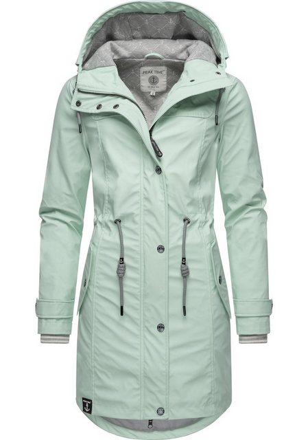 PEAK TIME Regenjacke "L60042", mit Kapuze, stylisch taillierter Regenmantel günstig online kaufen